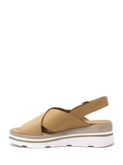 Sandali zeppa Beige Valleverde