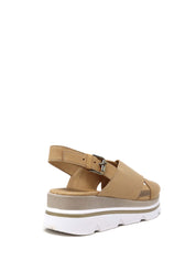 Sandali zeppa Beige Valleverde