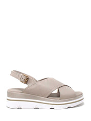 Sandali zeppa Grigio Valleverde