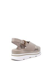 Sandali zeppa Grigio Valleverde