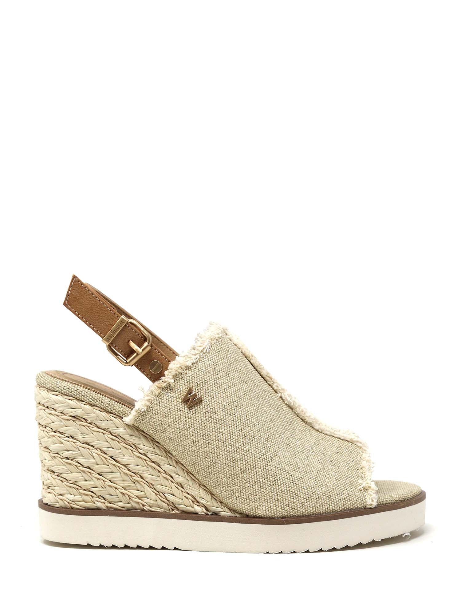 Sandali zeppa Beige Wrangler