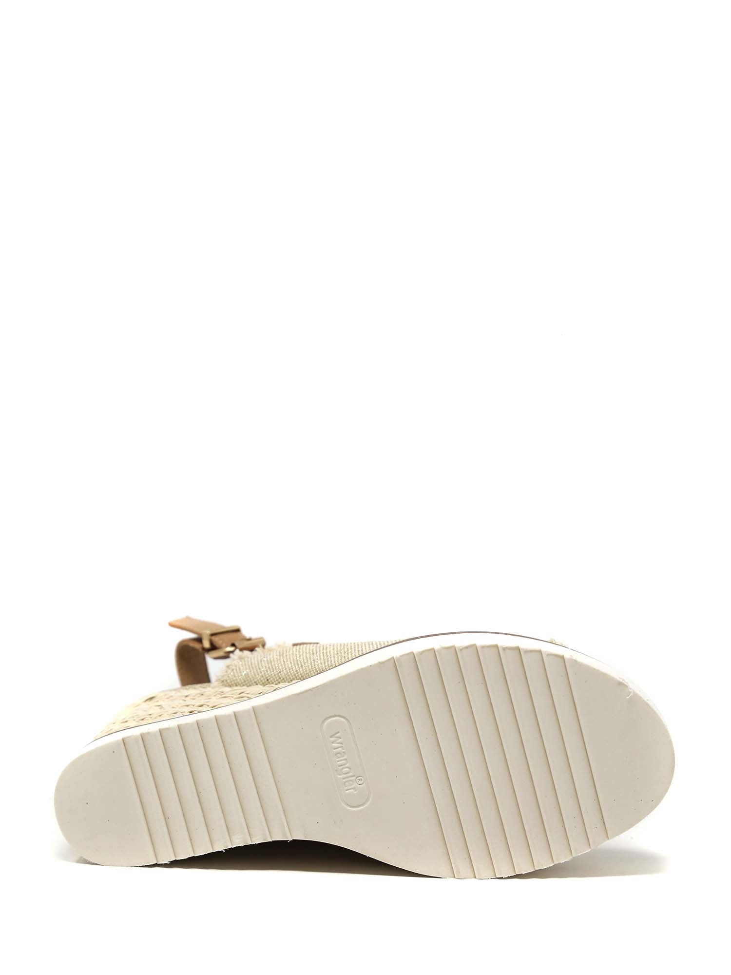 Sandali zeppa Beige Wrangler