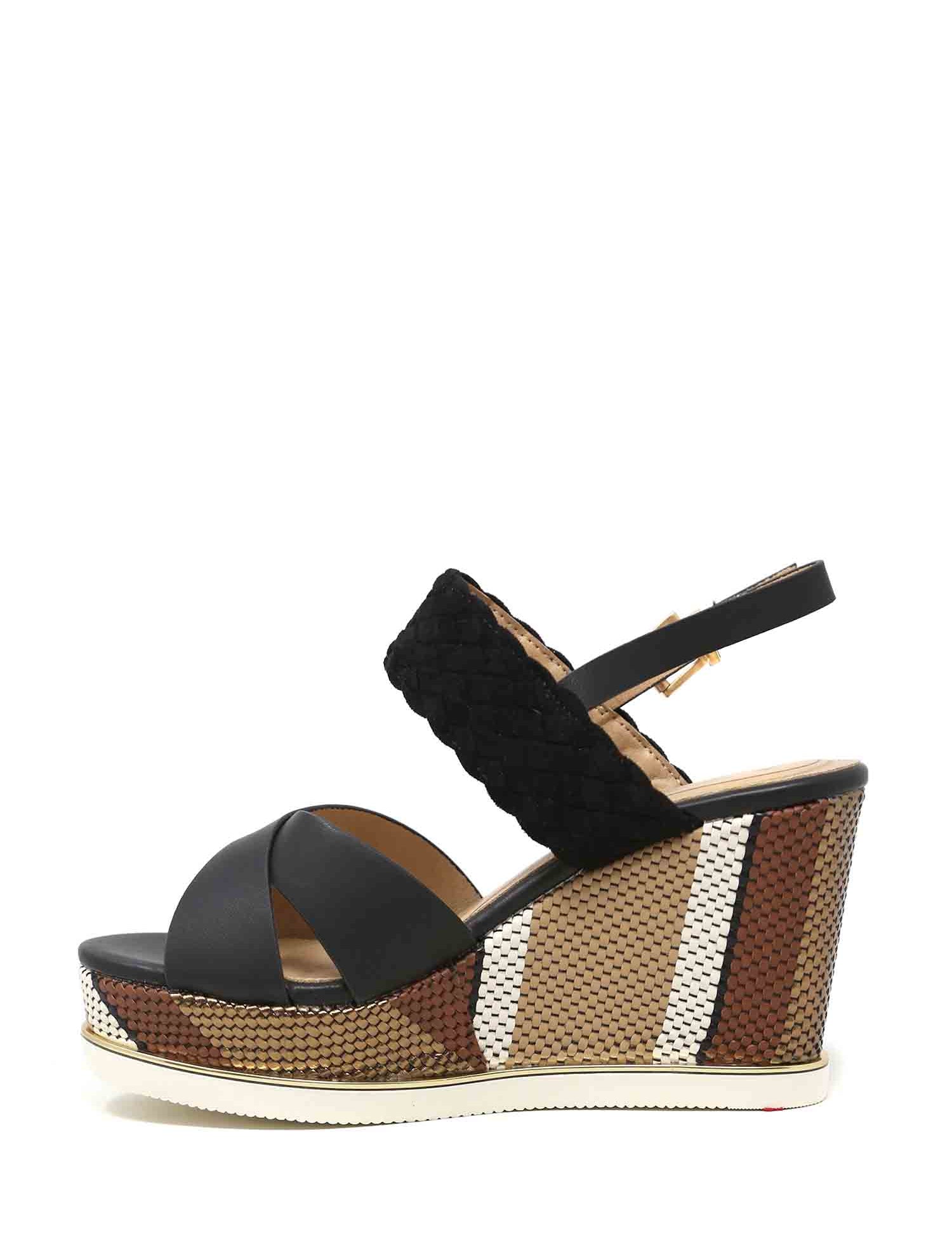 Sandali zeppa Nero Wrangler