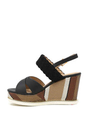 Sandali zeppa Nero Wrangler