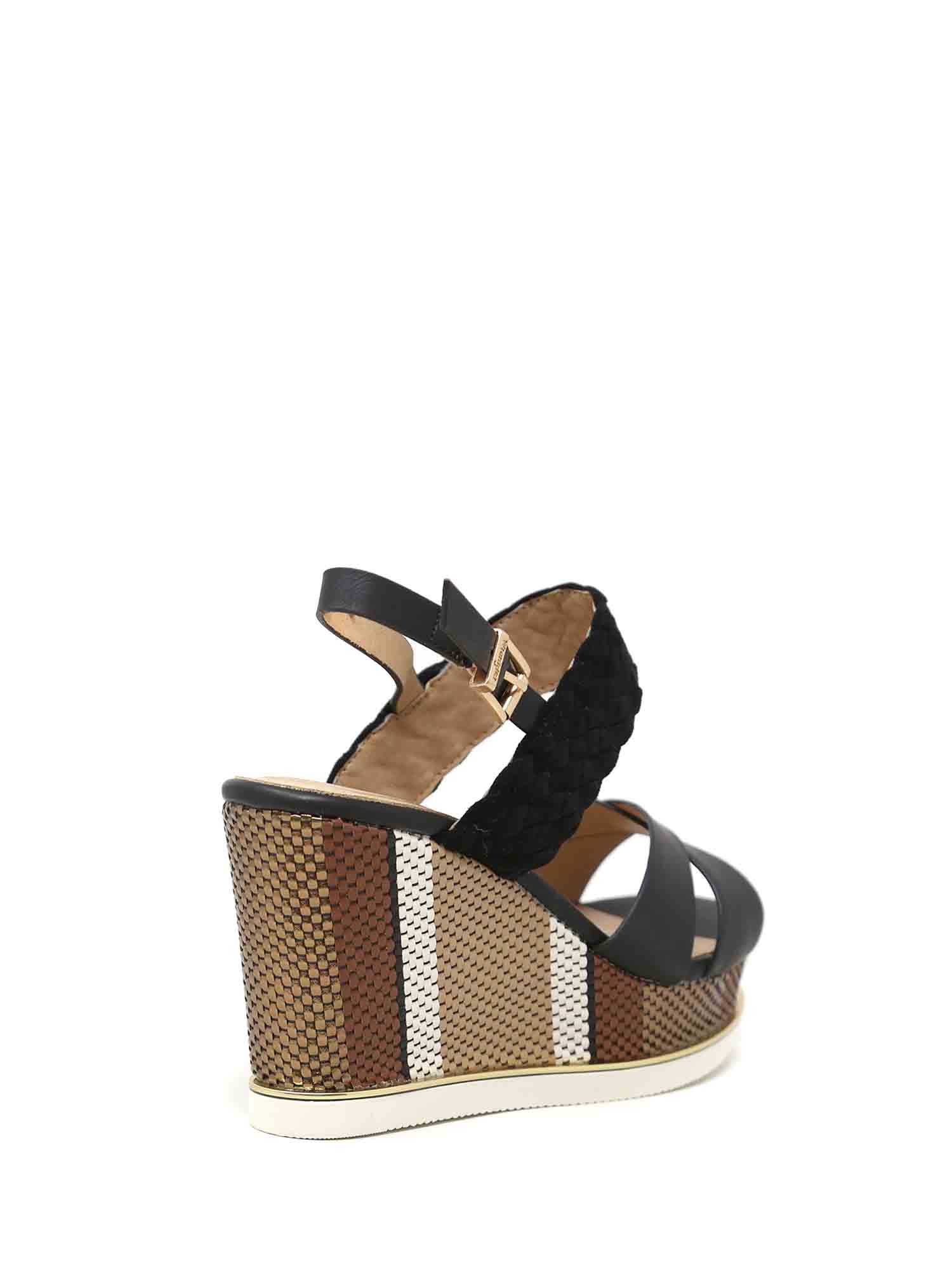 Sandali zeppa Nero Wrangler