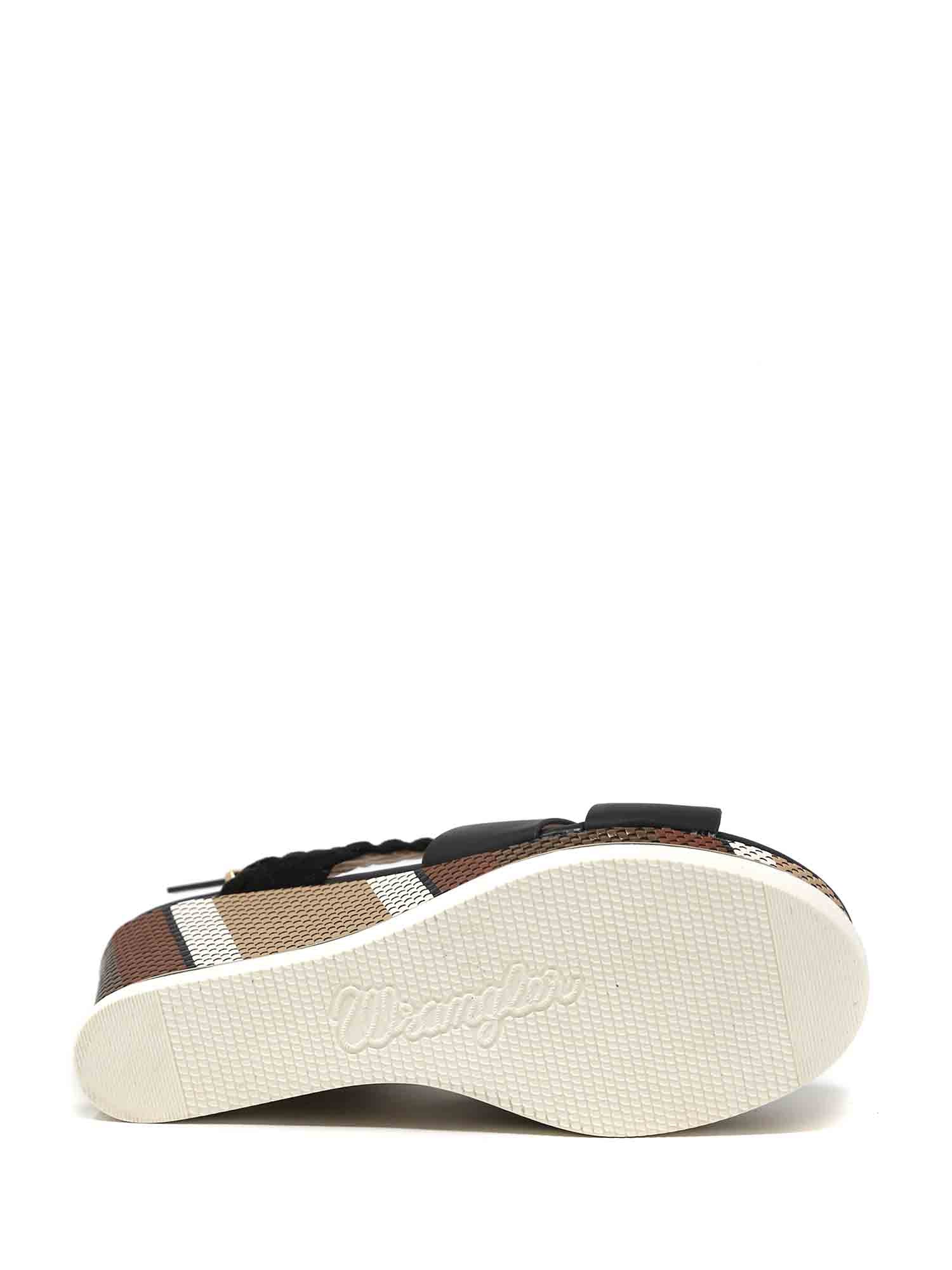 Sandali zeppa Nero Wrangler