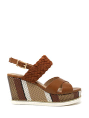 Sandali zeppa Marrone Wrangler