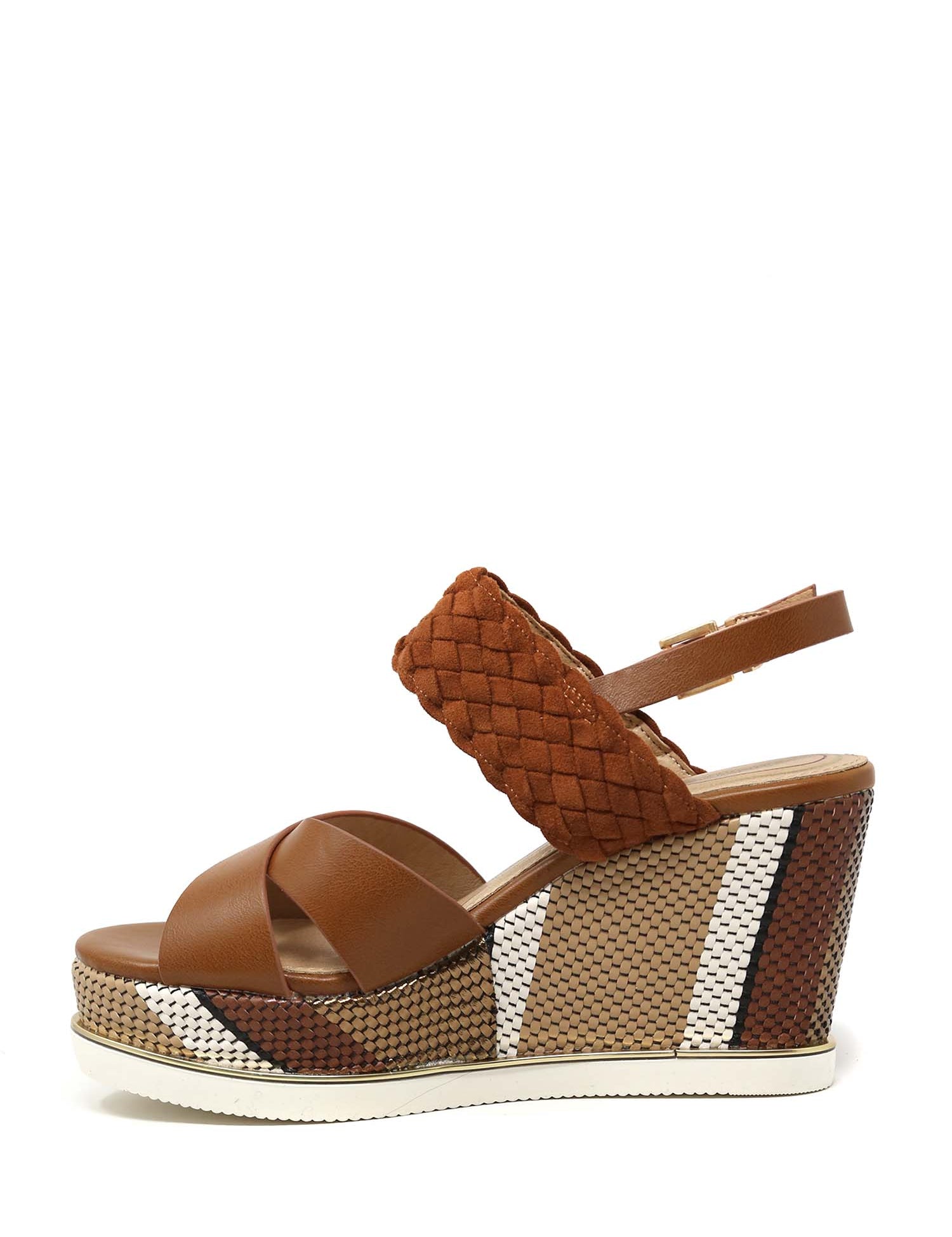 Sandali zeppa Marrone Wrangler