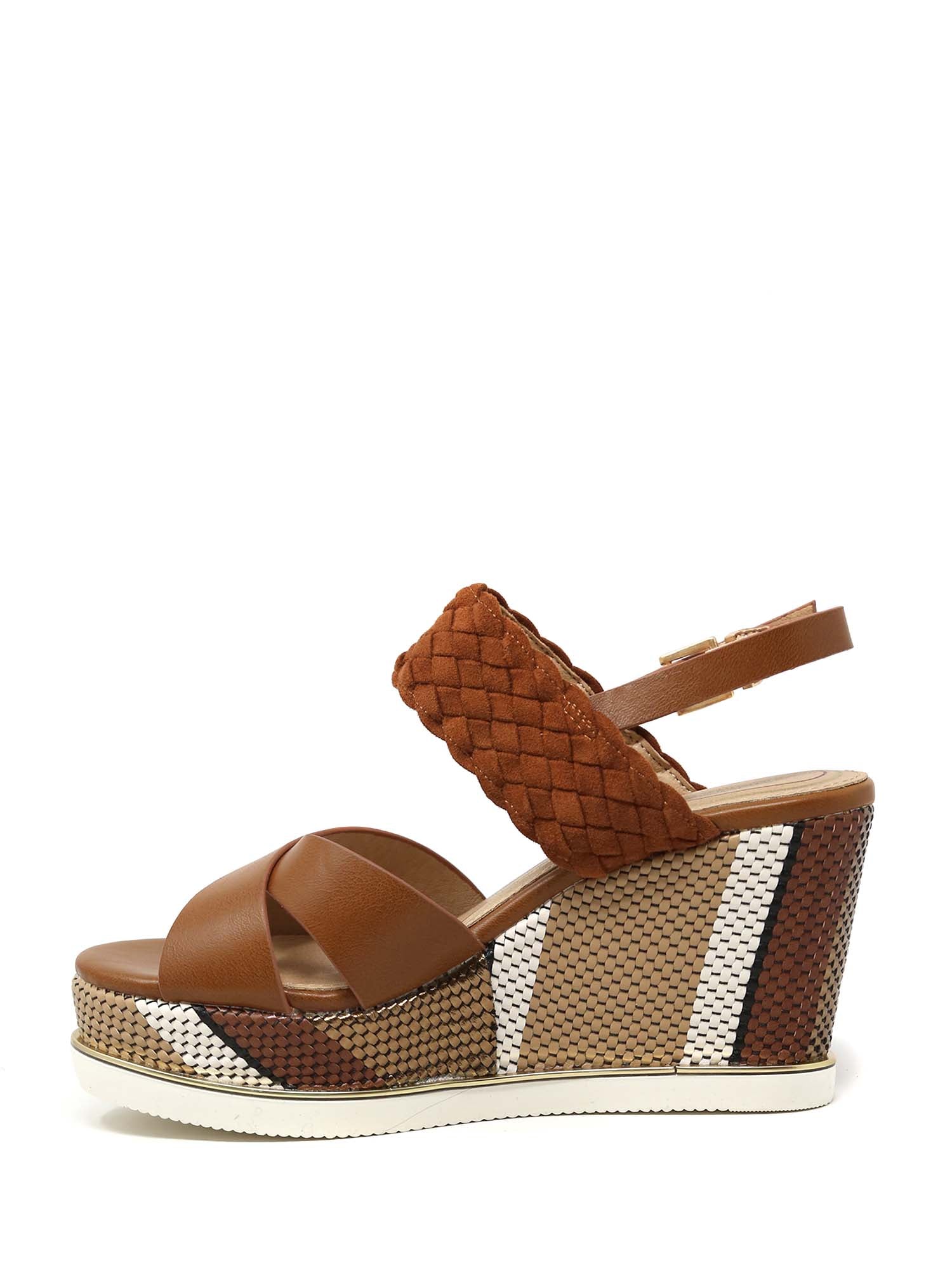 Sandali zeppa Marrone Wrangler
