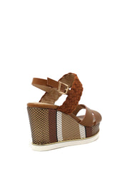 Sandali zeppa Marrone Wrangler