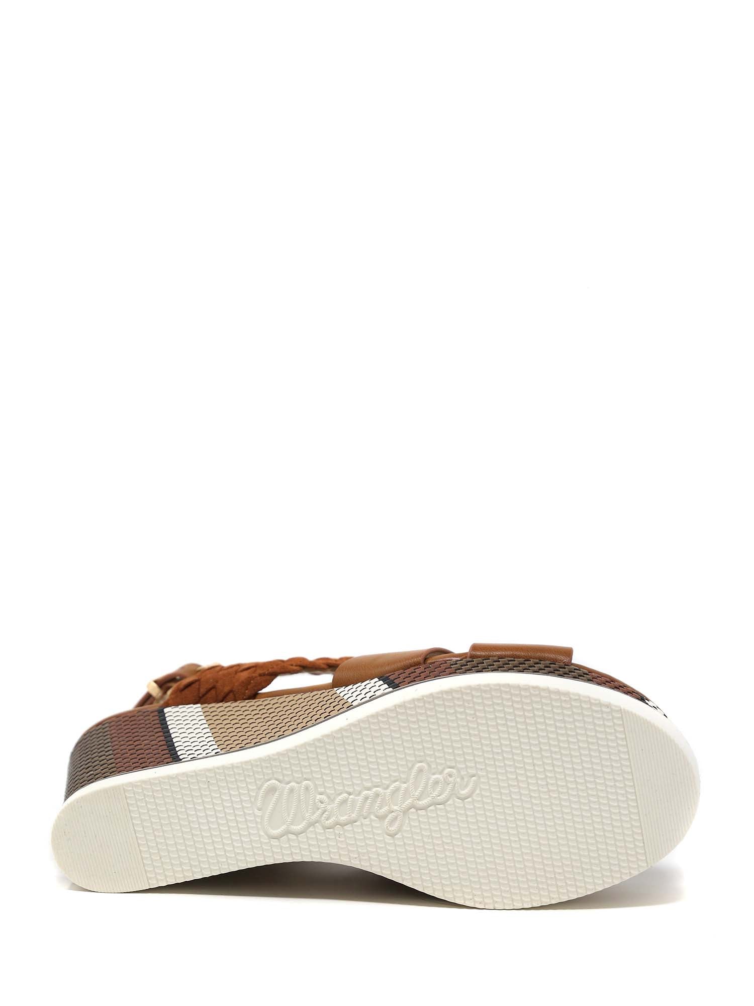 Sandali zeppa Marrone Wrangler