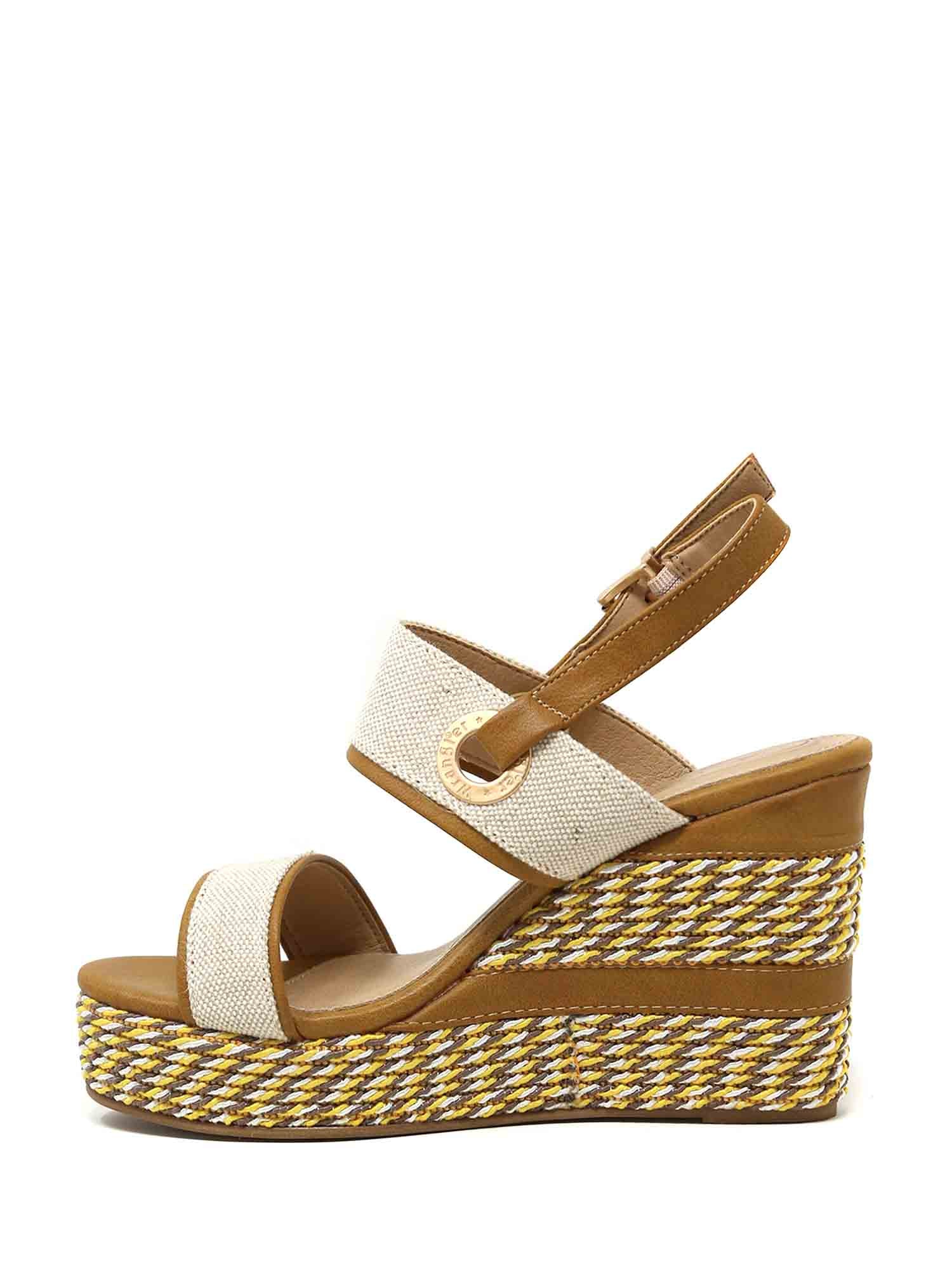 Sandali zeppa Beige Wrangler