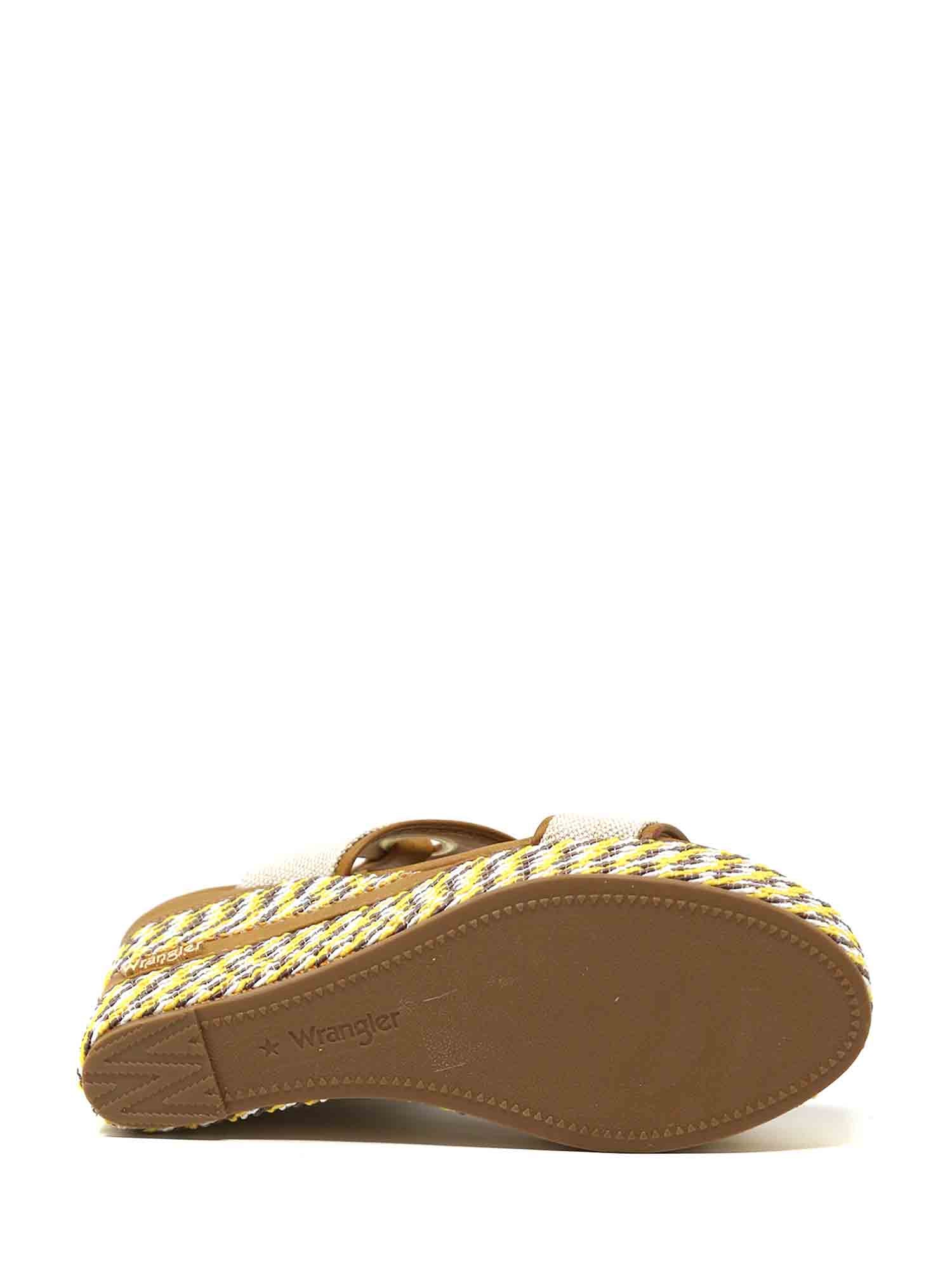 Sandali zeppa Beige Wrangler