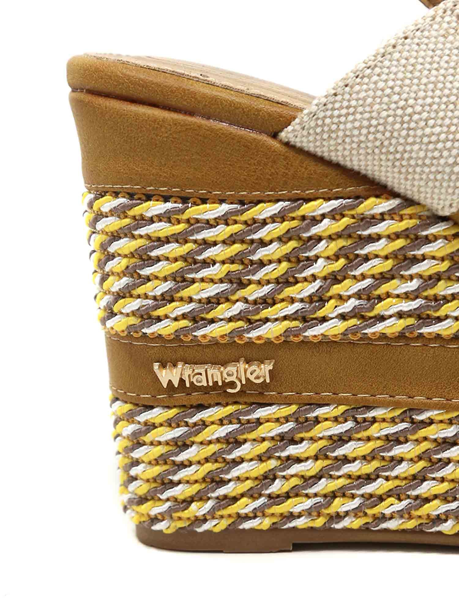 Sandali zeppa Beige Wrangler