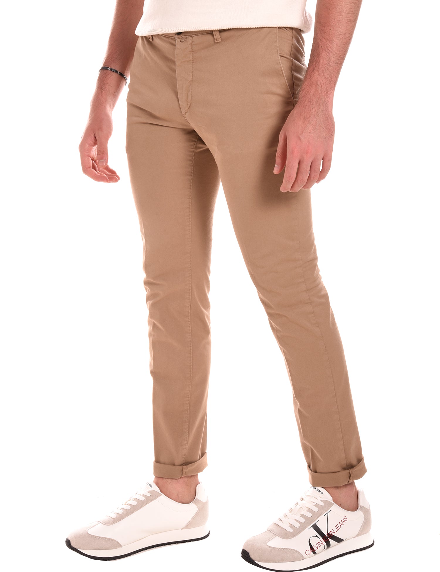 Pantaloni Beige Borgoni Milano