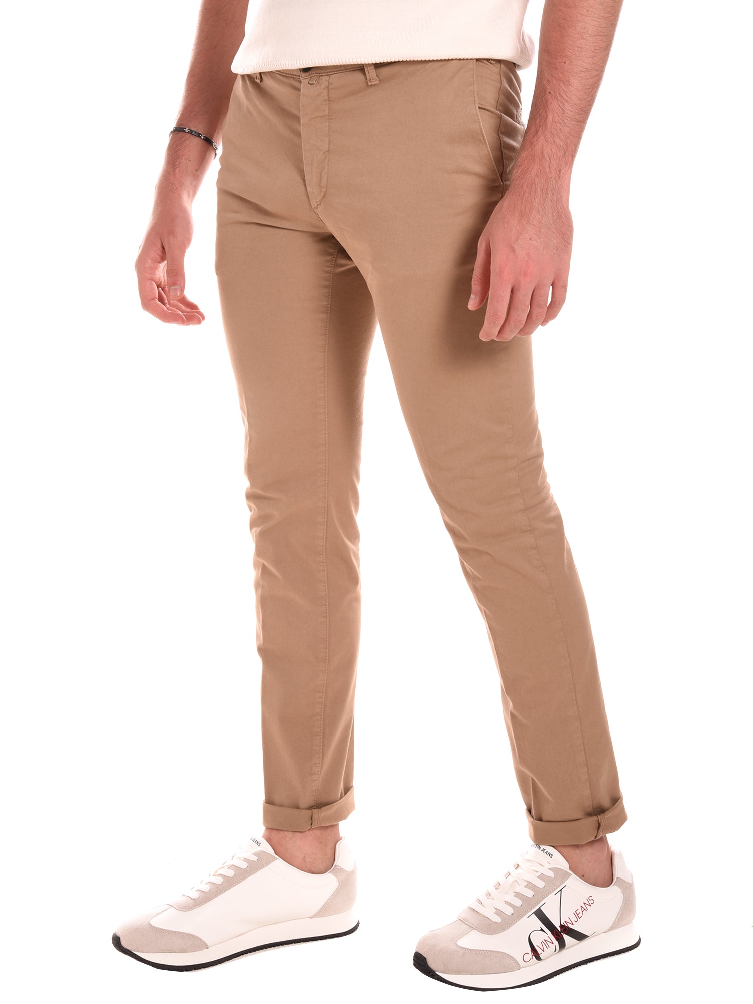 Pantaloni Beige Borgoni Milano