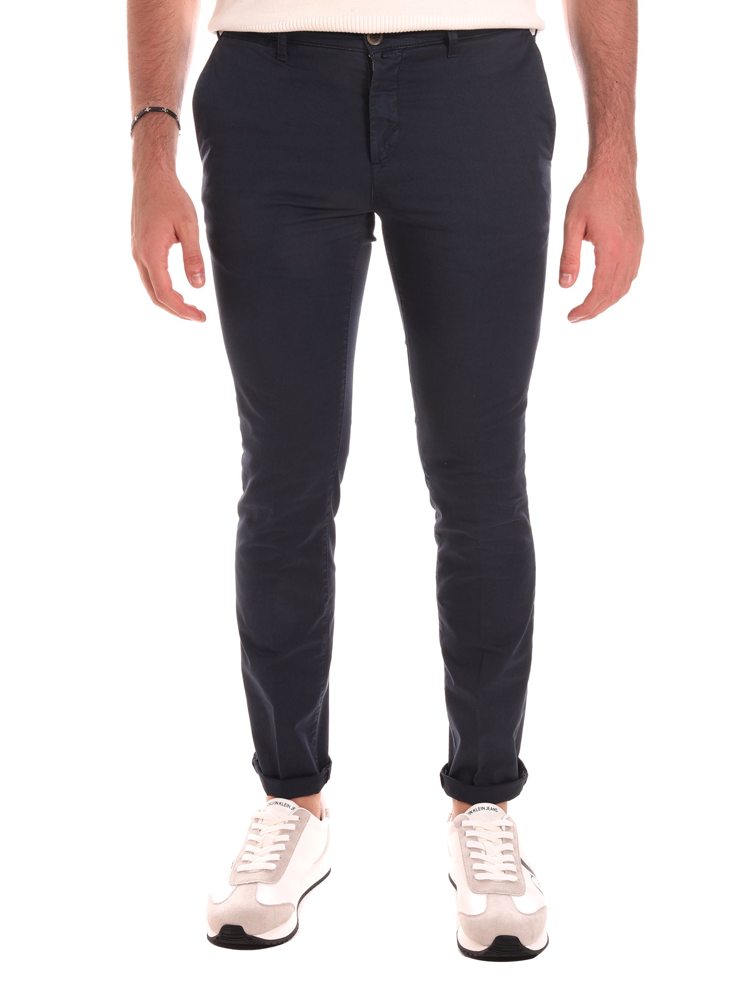 Pantaloni Blu Scuro Borgoni Milano