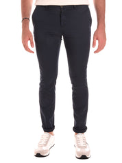 Pantaloni Blu Scuro Borgoni Milano