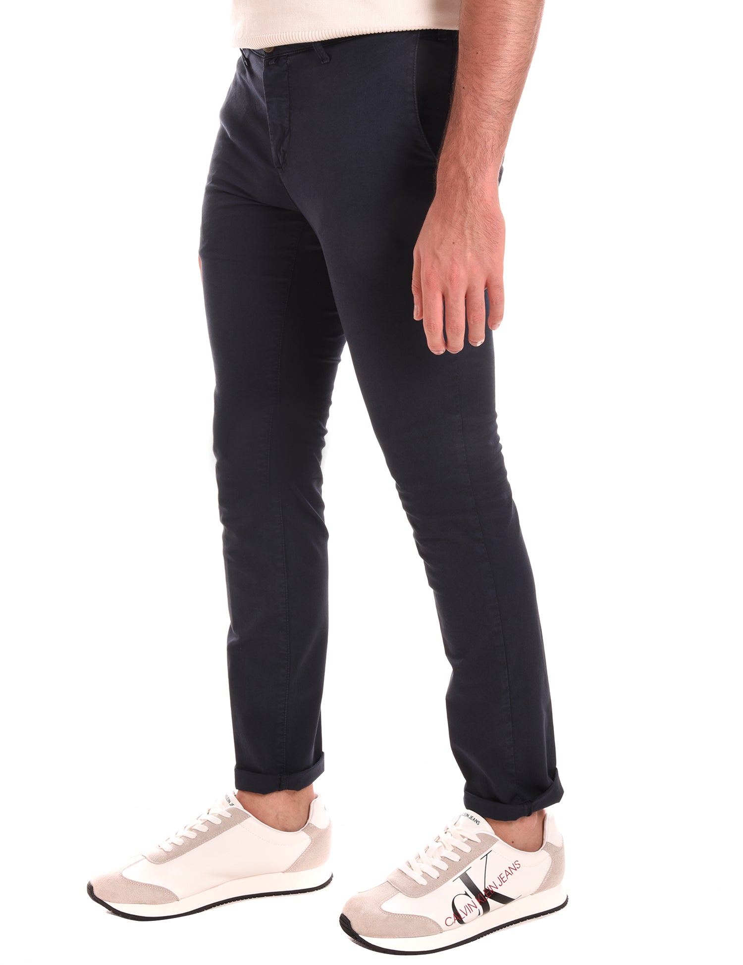 Pantaloni Blu Scuro Borgoni Milano