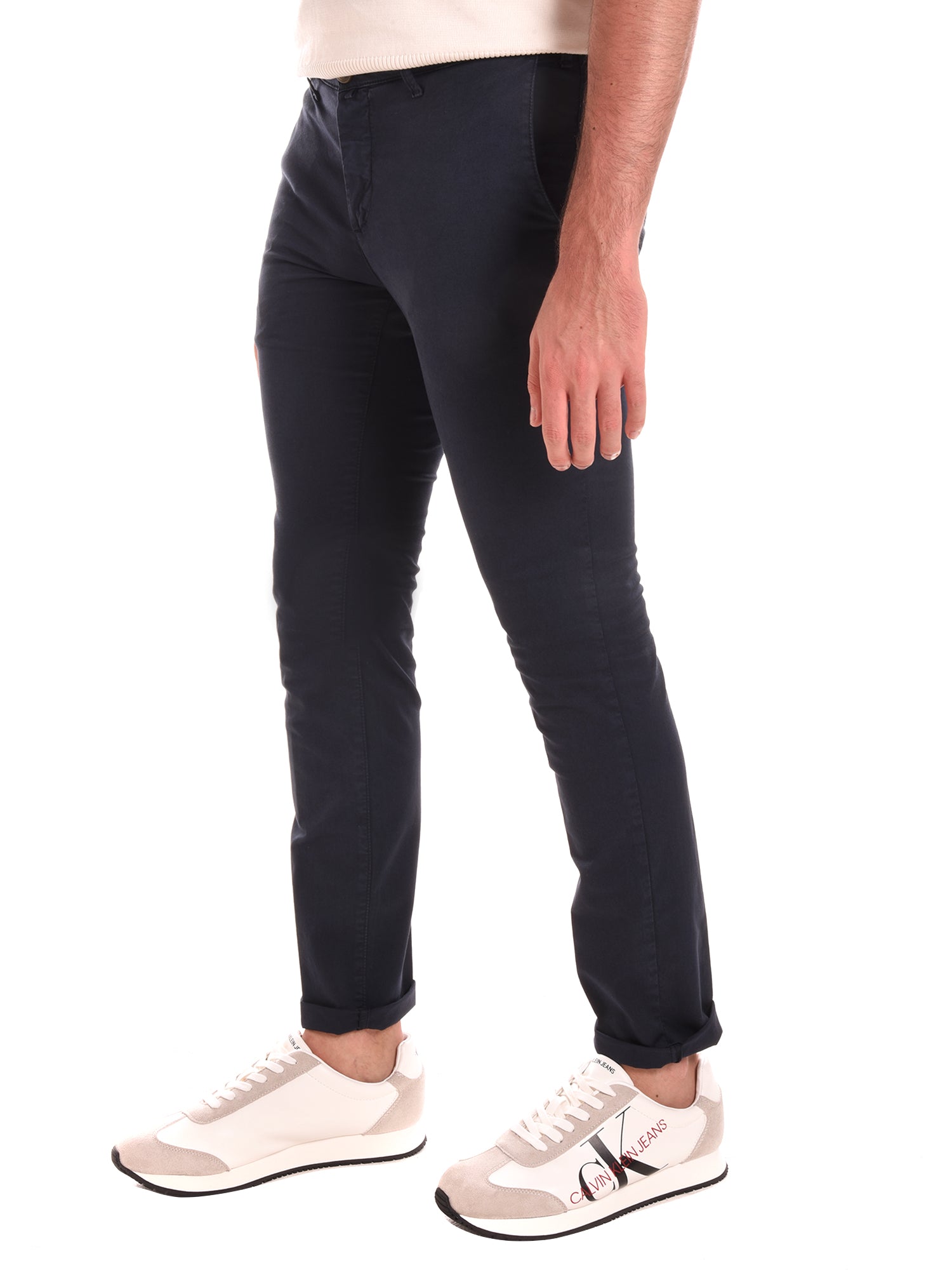 Pantaloni Blu Scuro Borgoni Milano