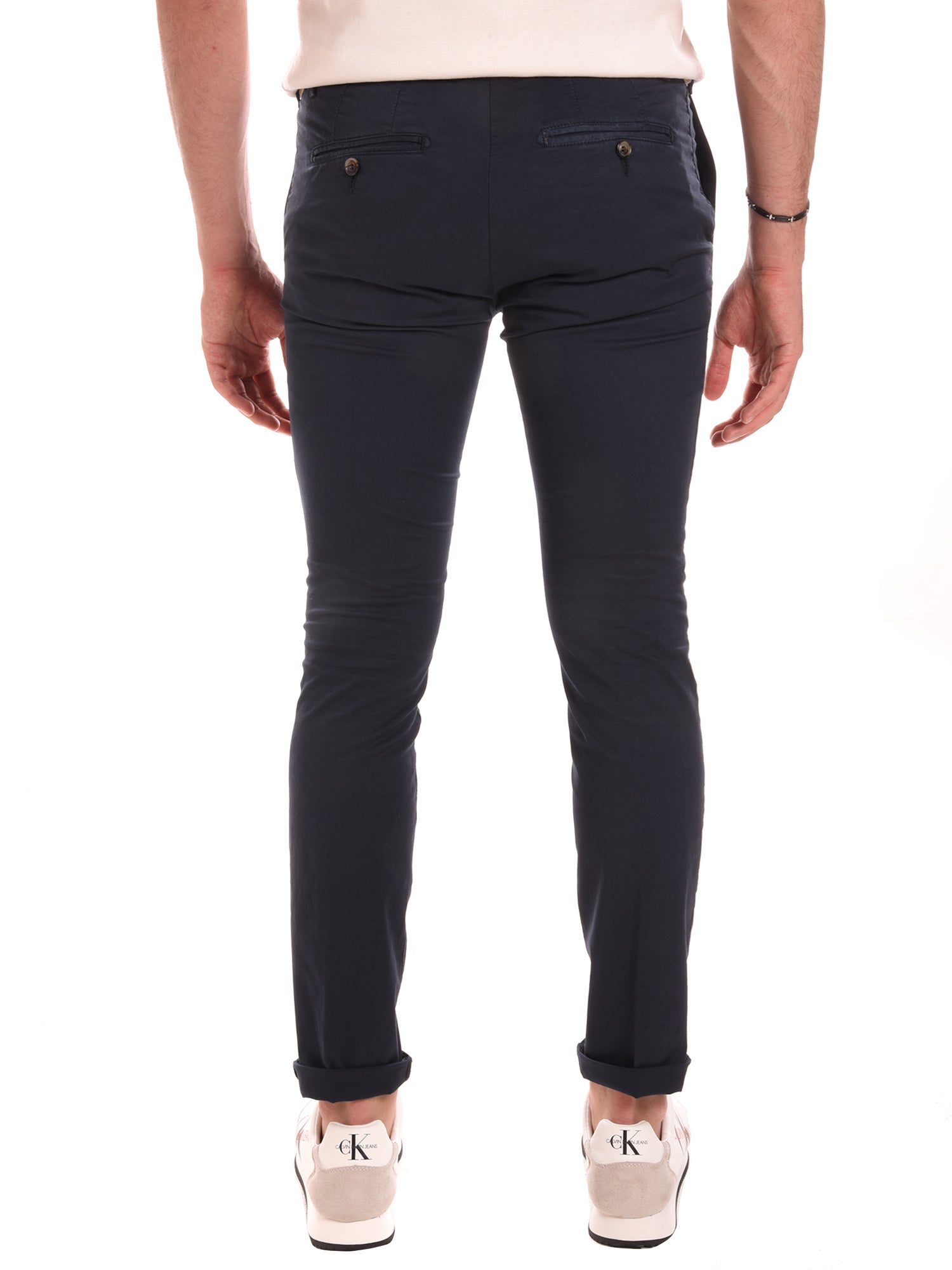 Pantaloni Blu Scuro Borgoni Milano