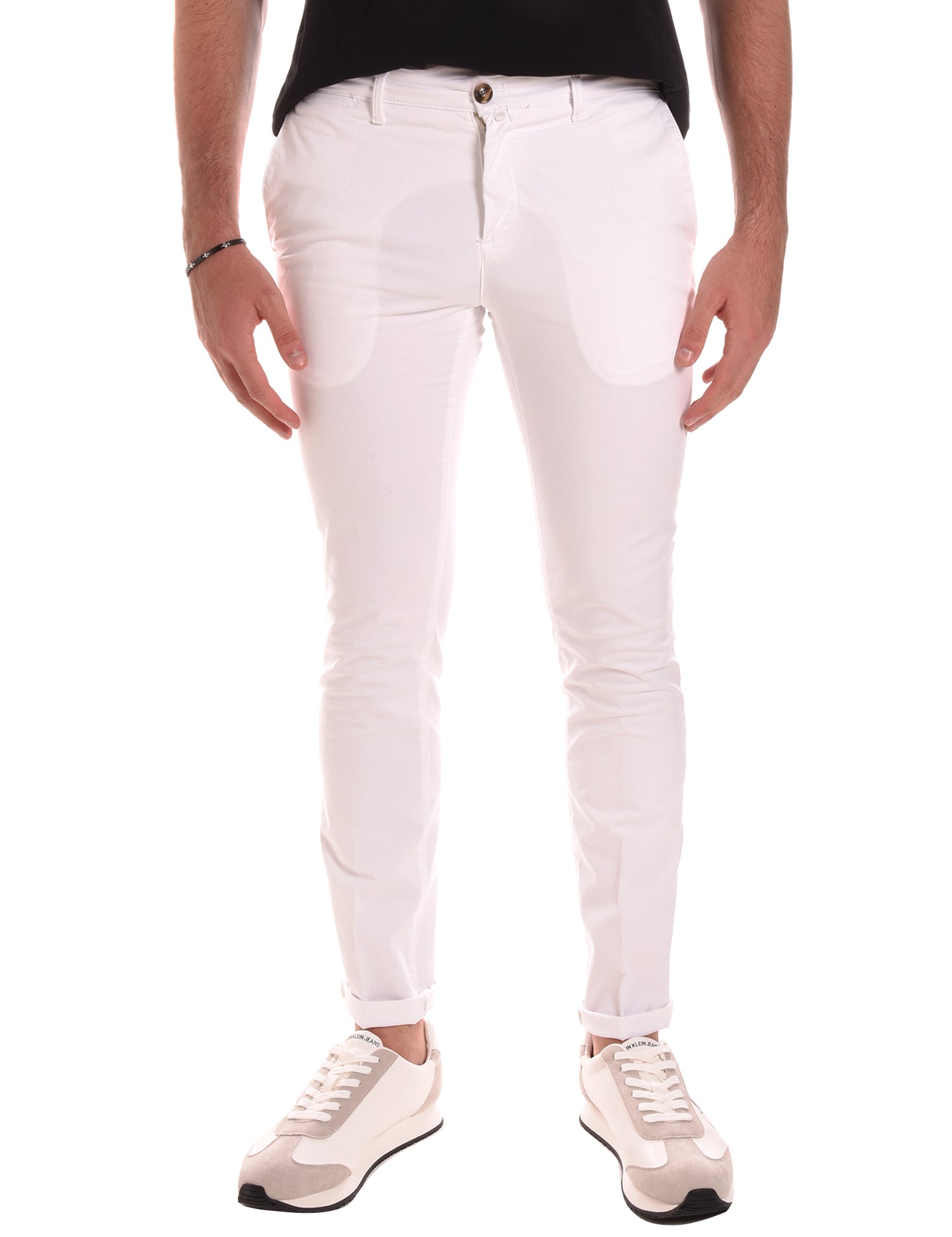Pantaloni Bianco Borgoni Milano