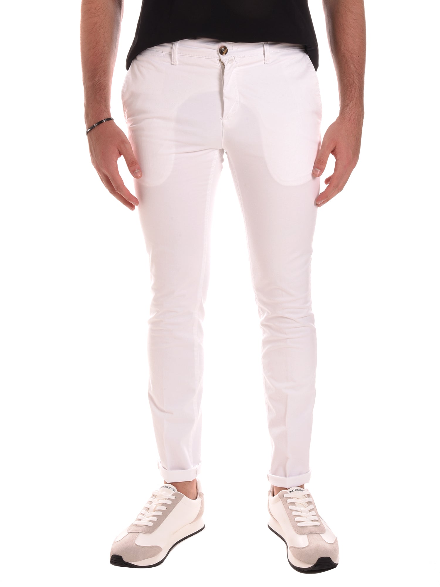 Pantaloni Bianco Borgoni Milano