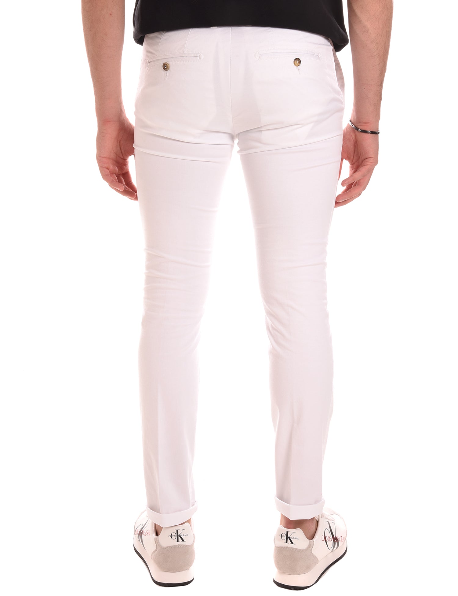 Pantaloni Bianco Borgoni Milano