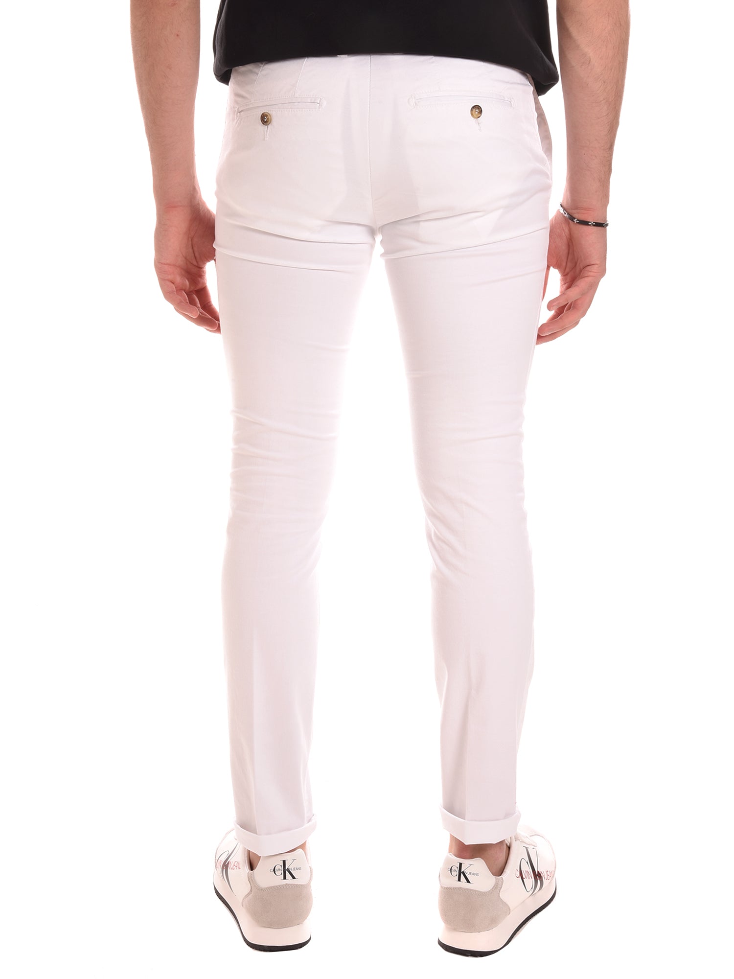 Pantaloni Bianco Borgoni Milano