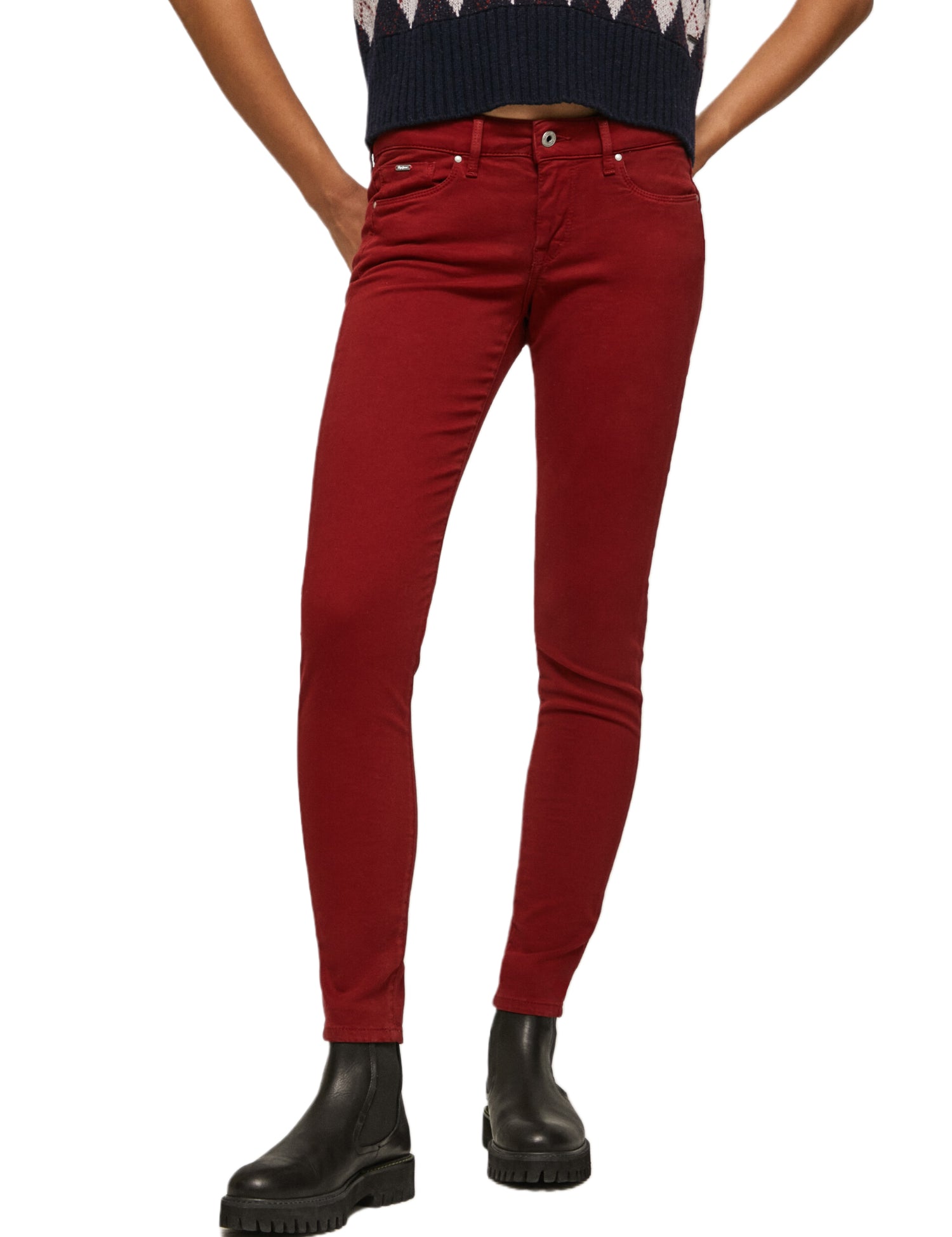 Pantaloni Rosso Pepe Jeans