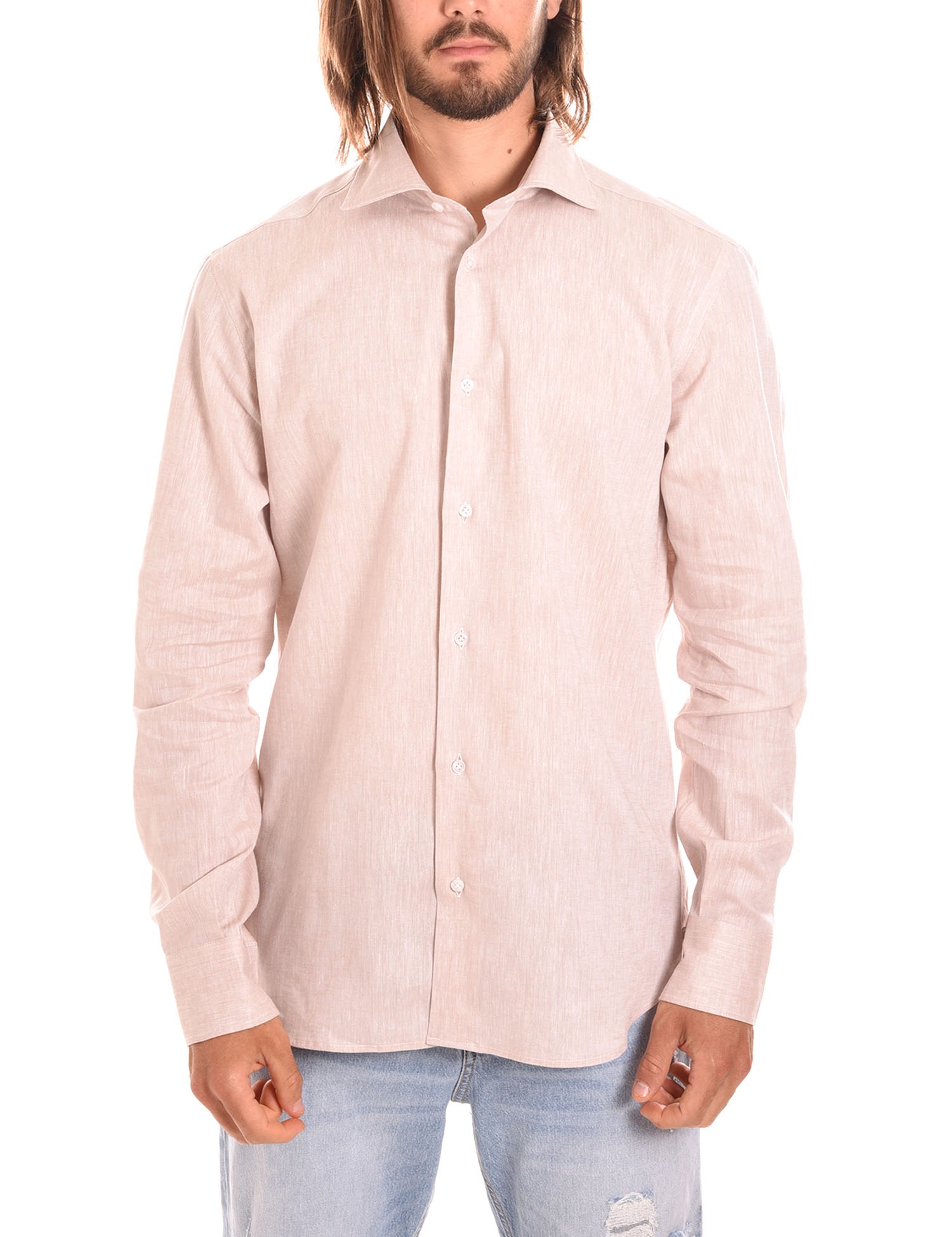 Camicie Beige Borgoni Milano
