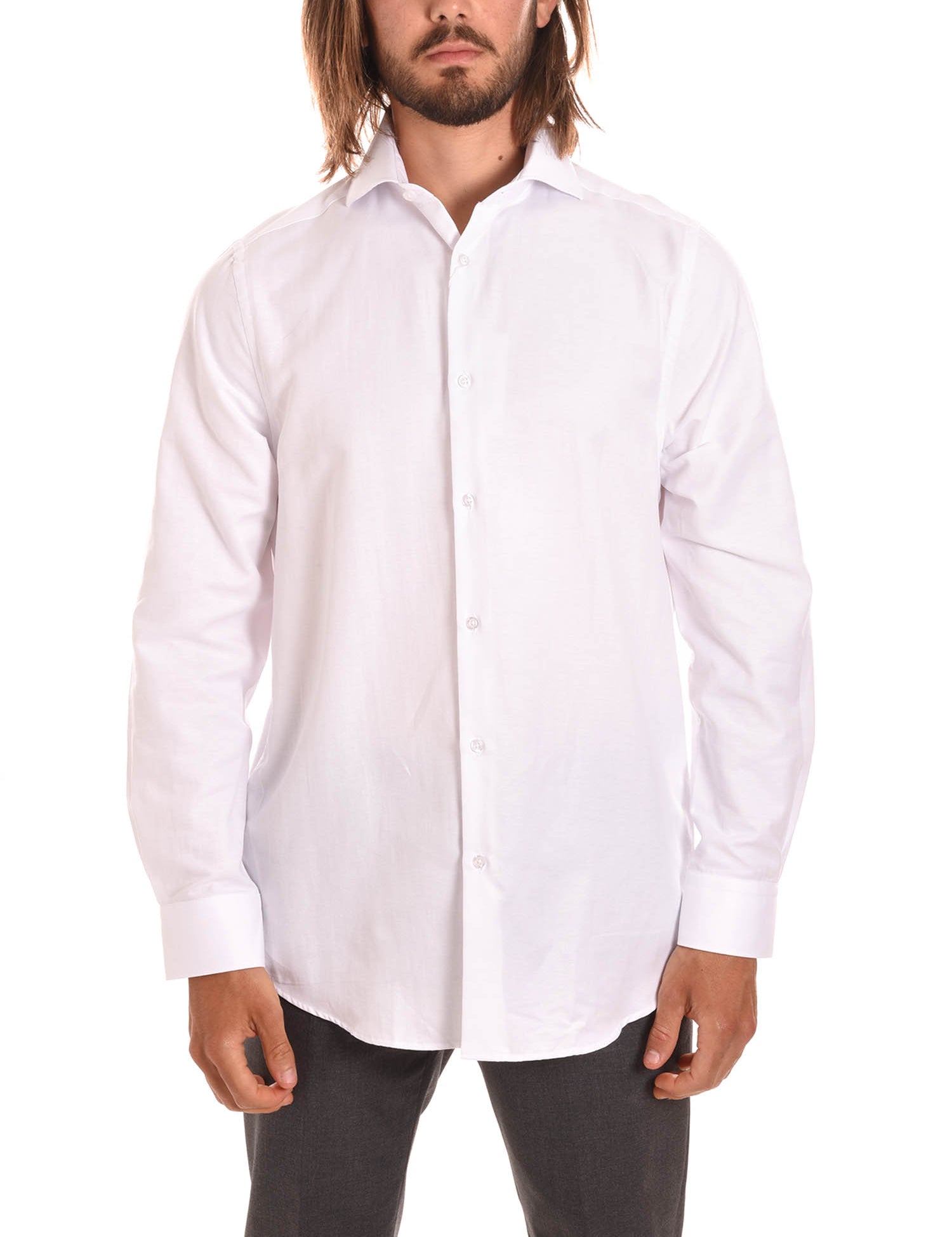 Camicie Bianco Slim Borgoni Milano