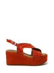 Sandali zeppa Marrone Susimoda