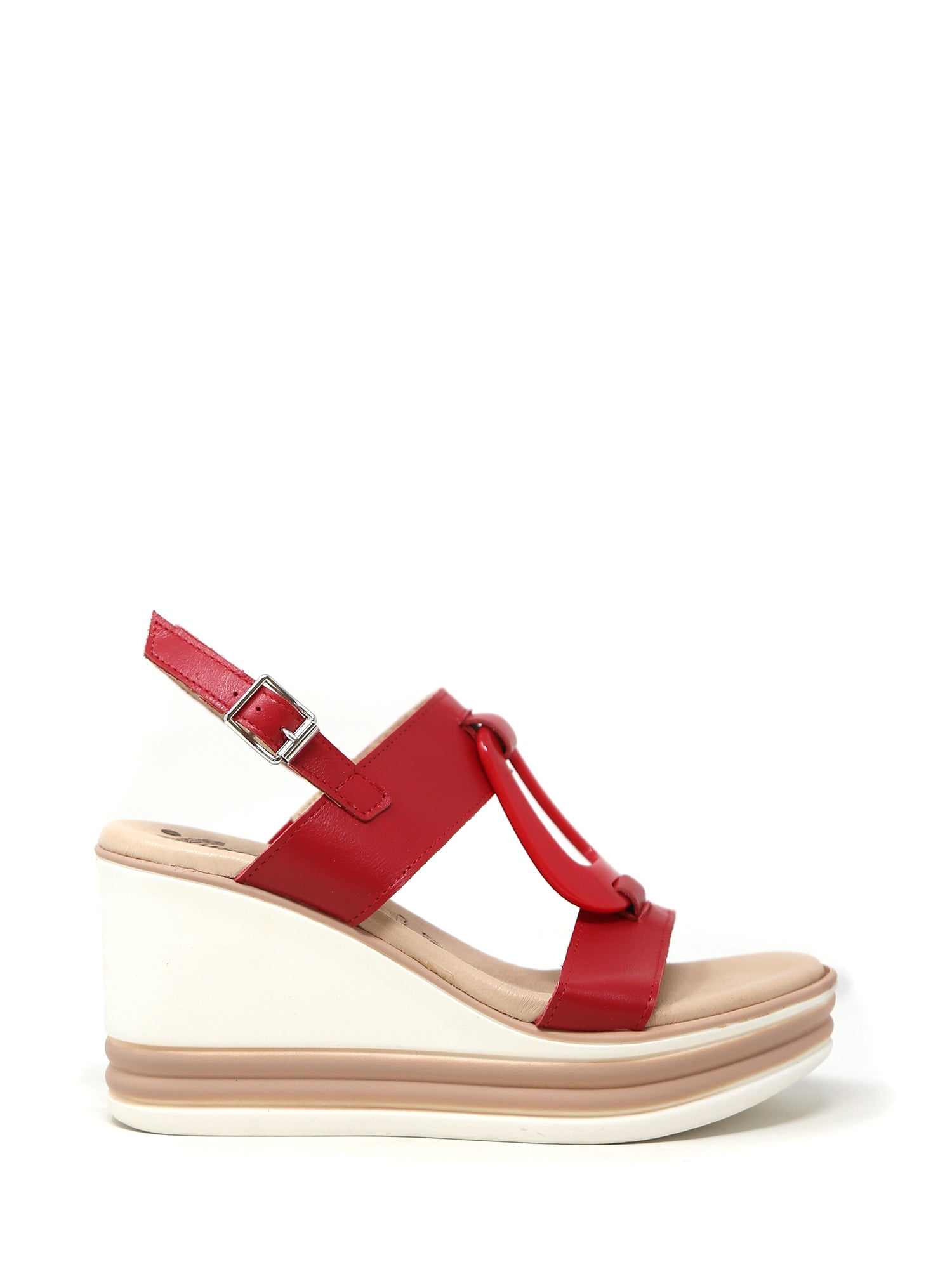 Sandali zeppa Rosso Susimoda