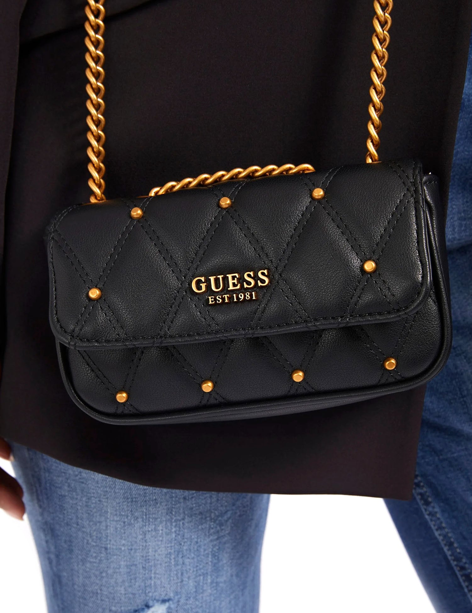 Tracolla Nero Guess