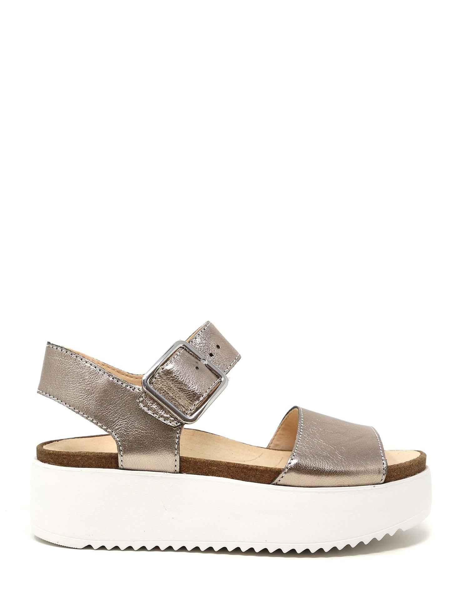 Sandali zeppa Argentato Clarks