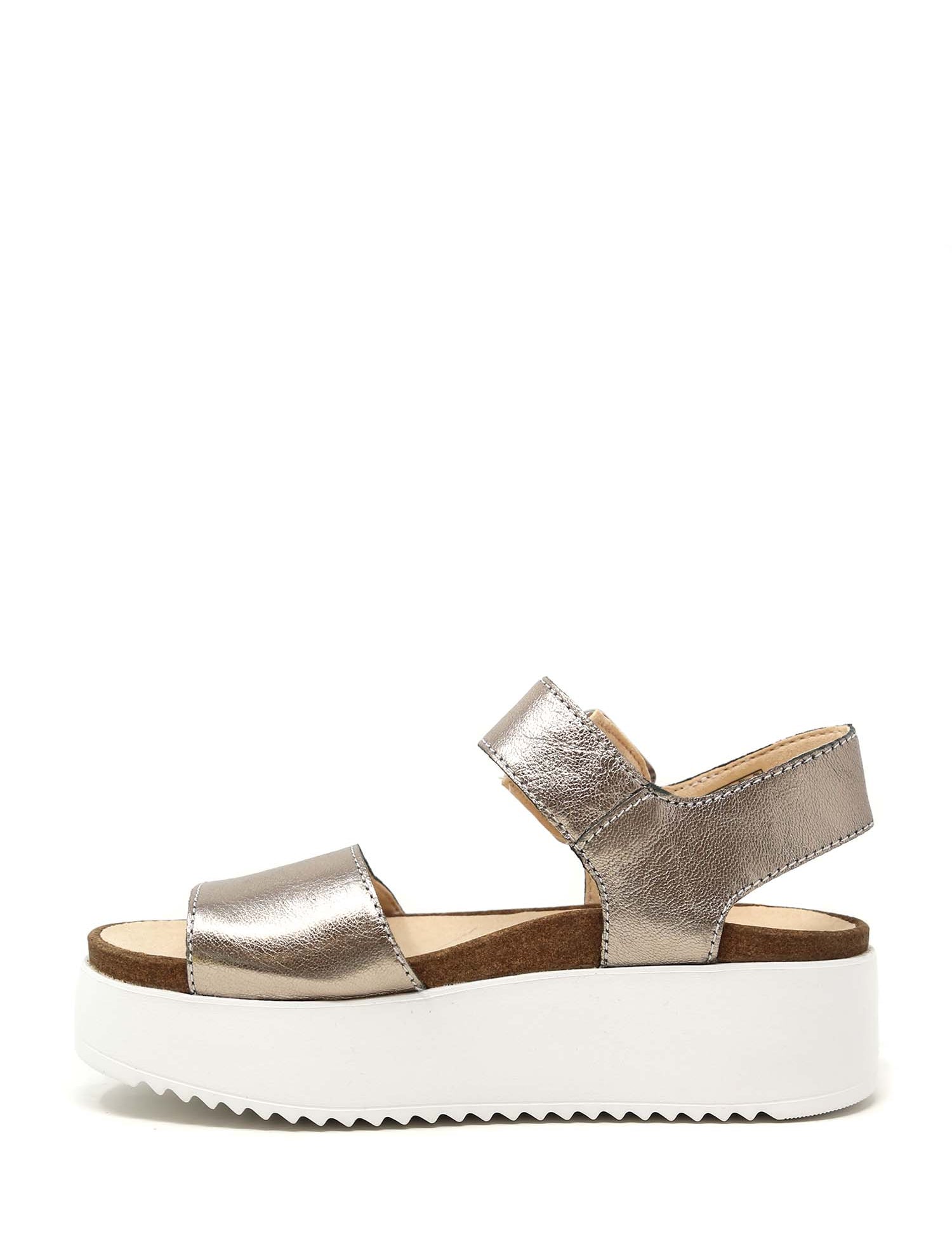 Sandali zeppa Argentato Clarks