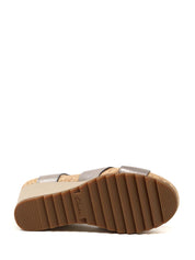 Sandali zeppa Argentato Clarks