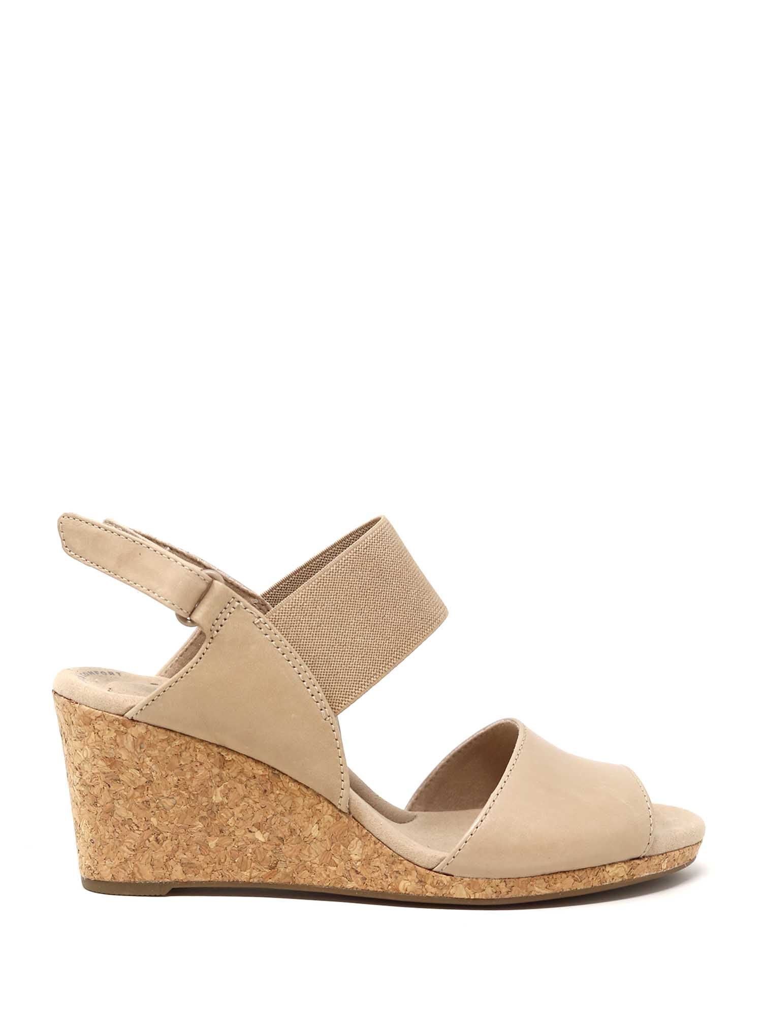 Sandali zeppa Beige Clarks