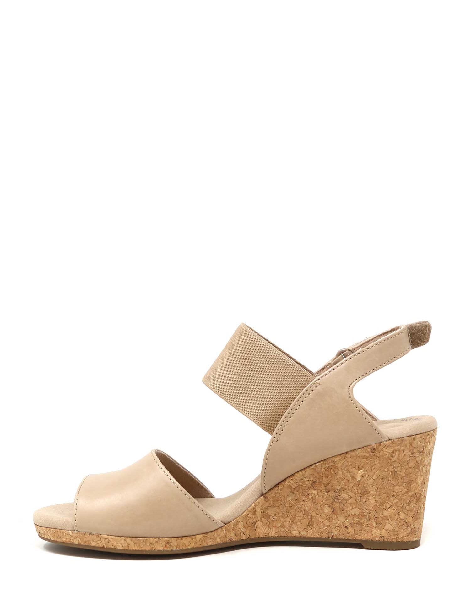 Sandali zeppa Beige Clarks