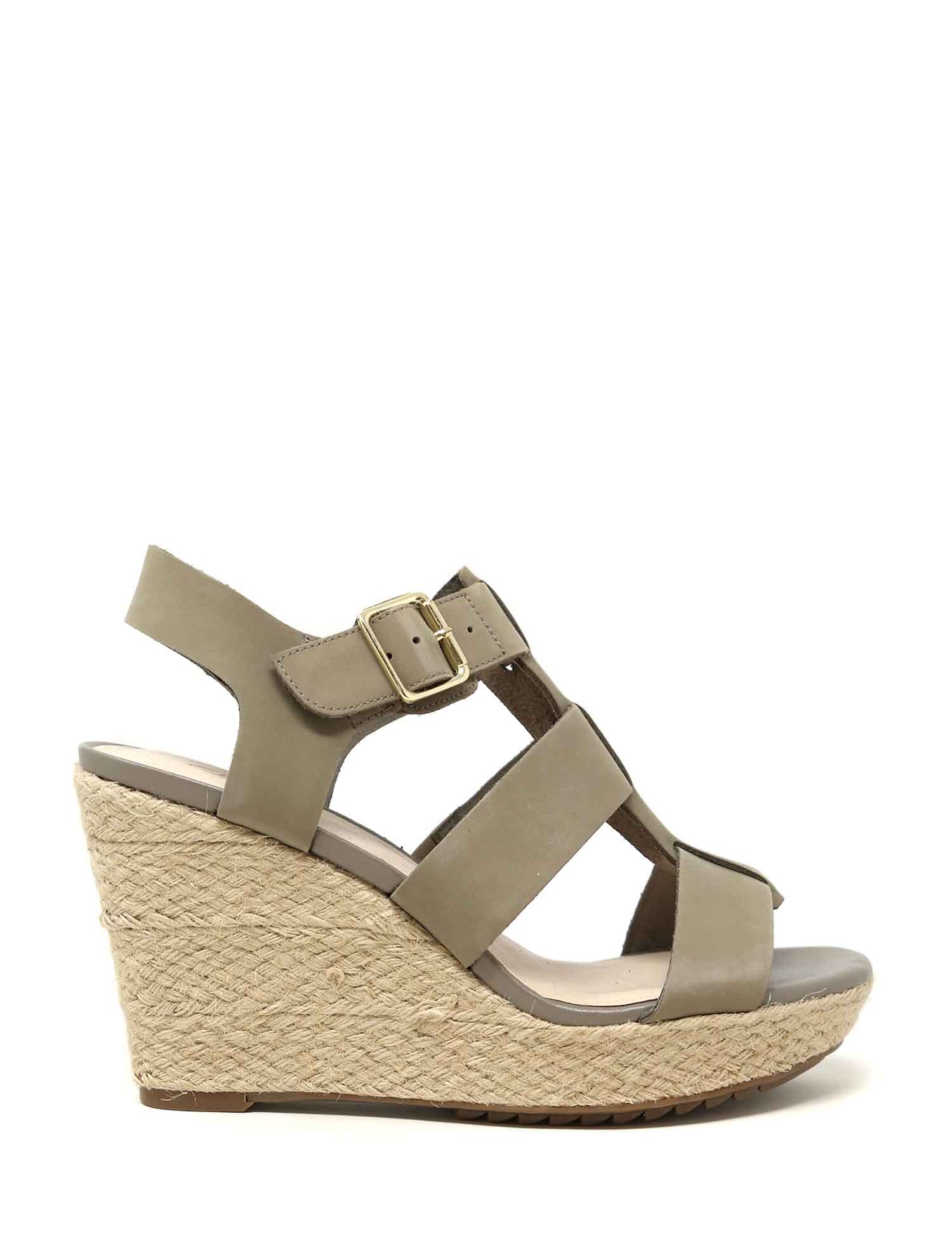 Sandali zeppa Verde Clarks