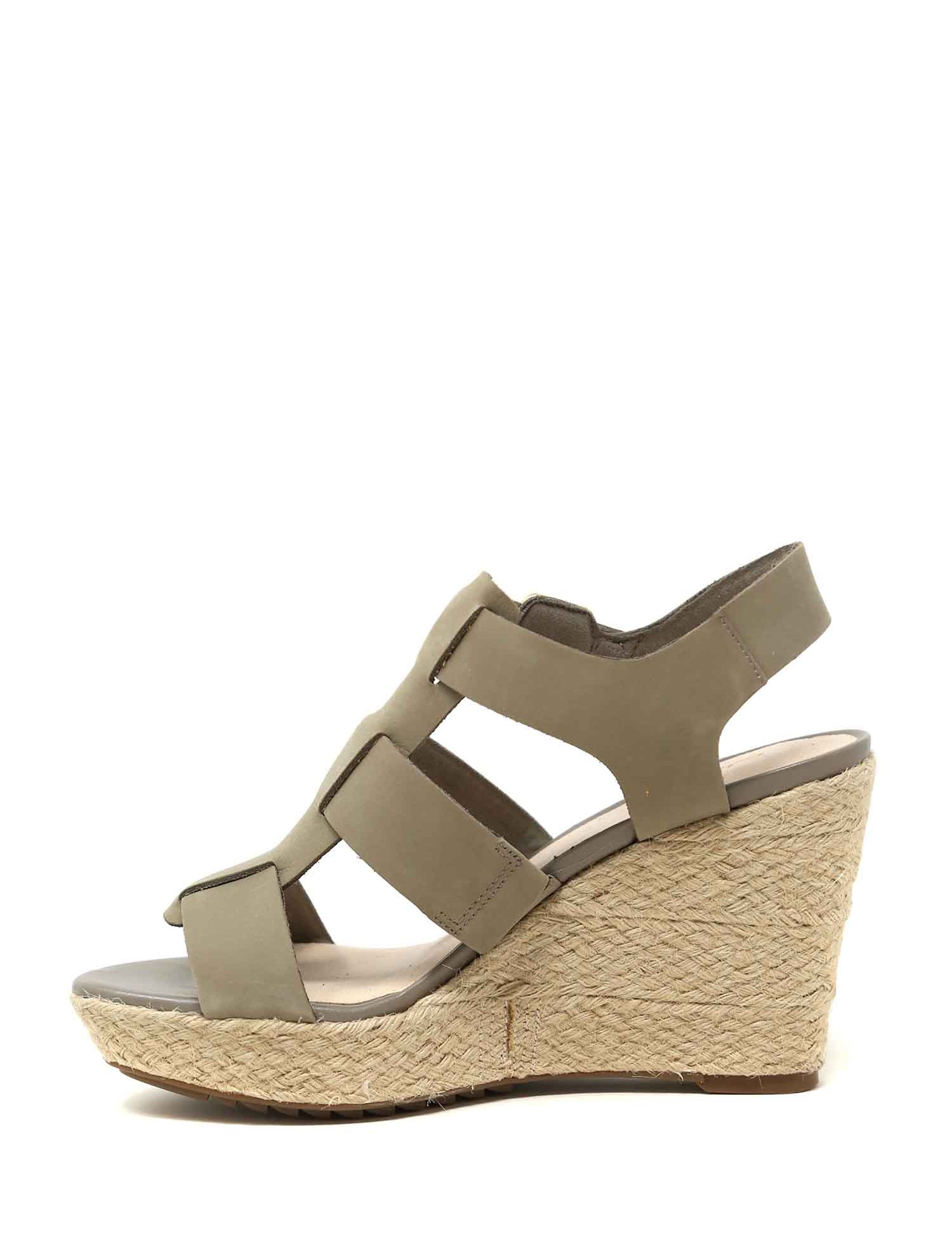 Sandali zeppa Verde Clarks