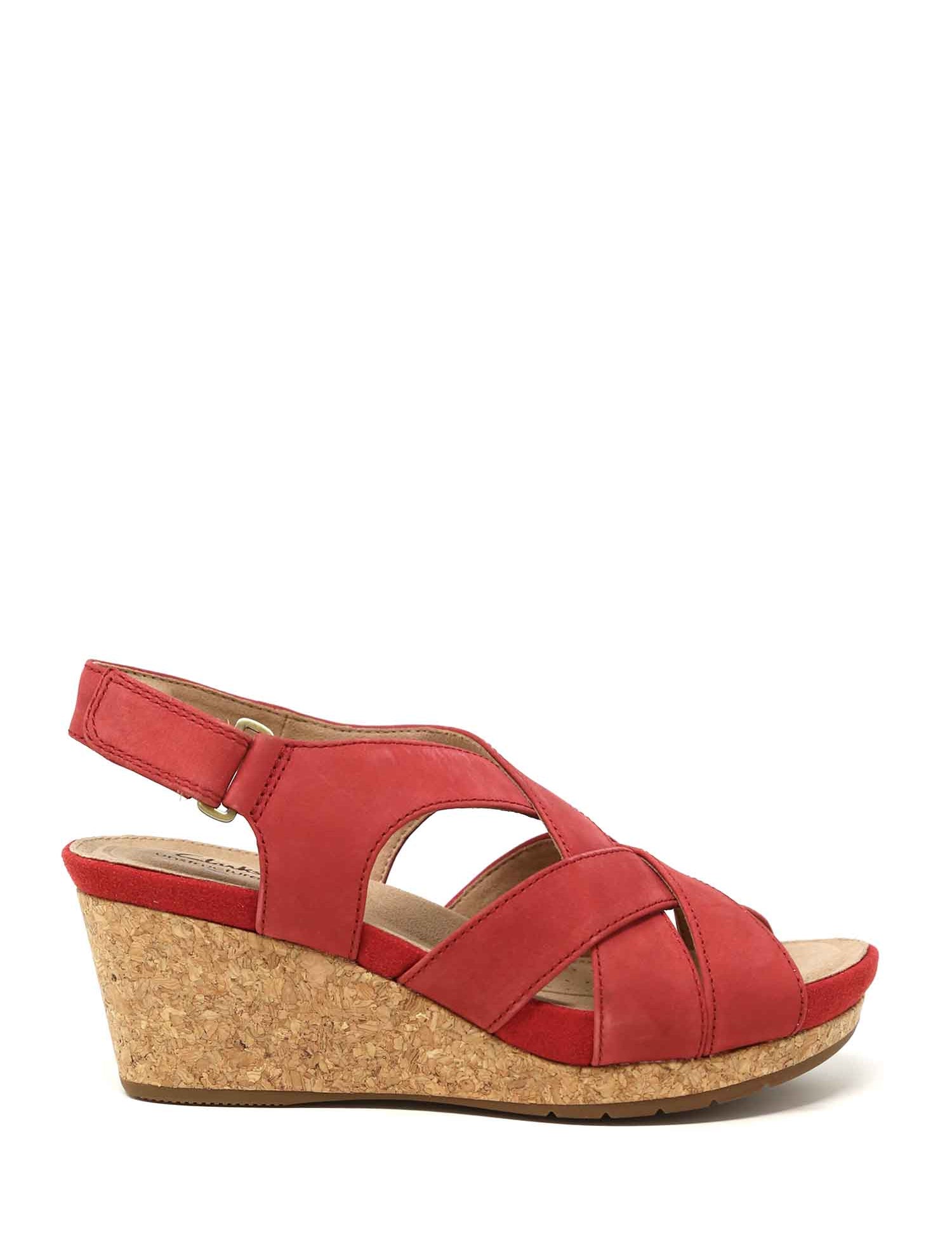 Sandali zeppa Rosso Clarks