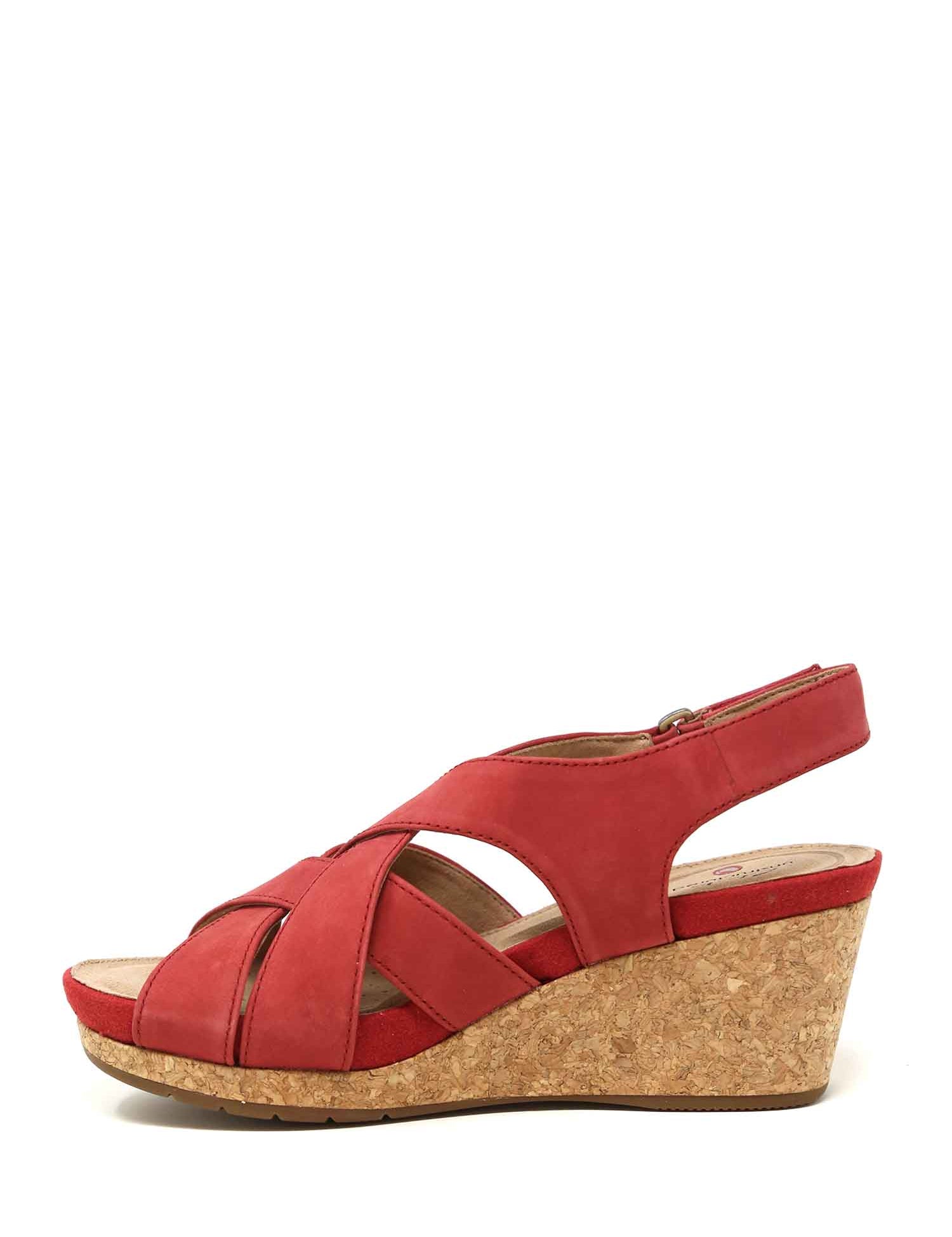 Sandali zeppa Rosso Clarks