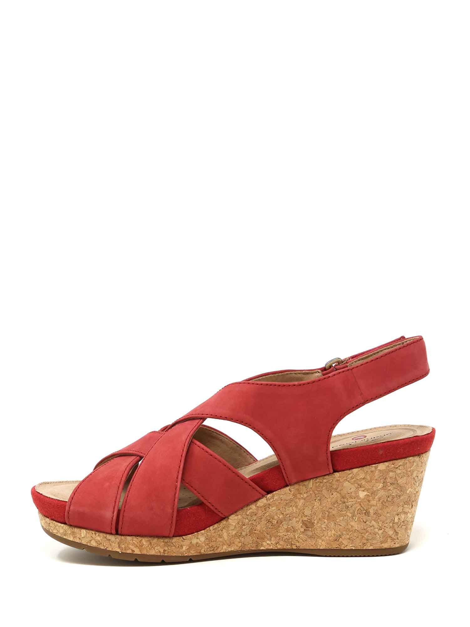 Sandali zeppa Rosso Clarks