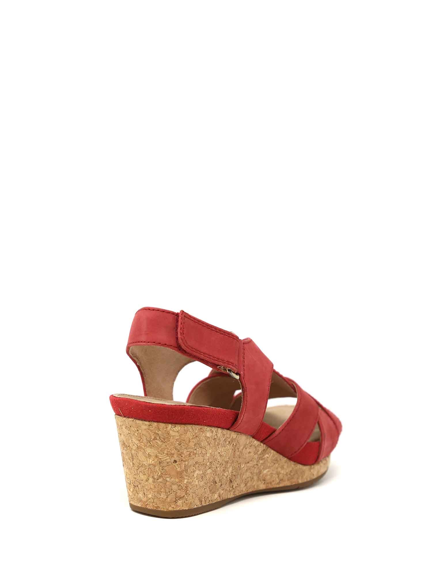 Sandali zeppa Rosso Clarks