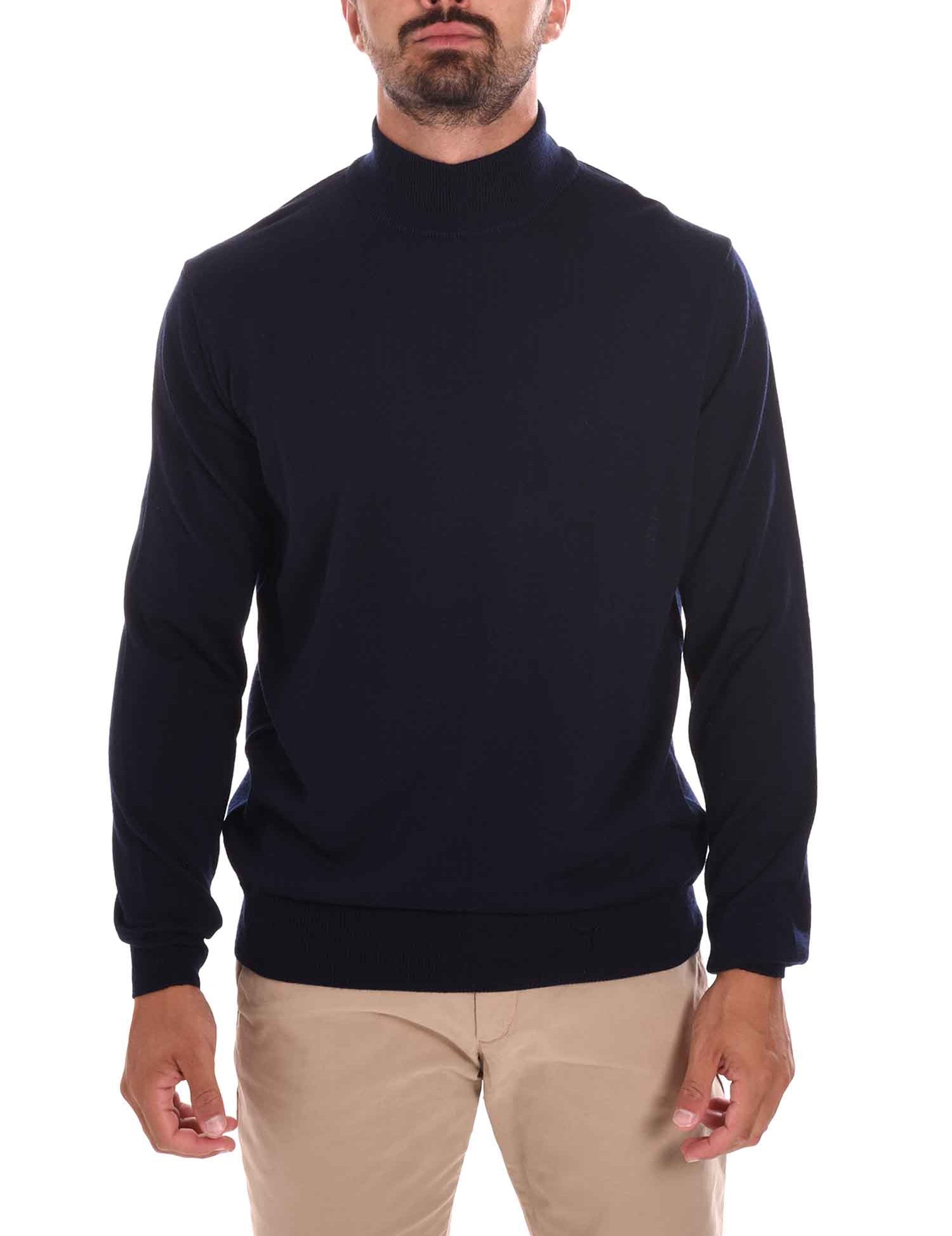 Maglie a collo alto Blu Borgoni Milano