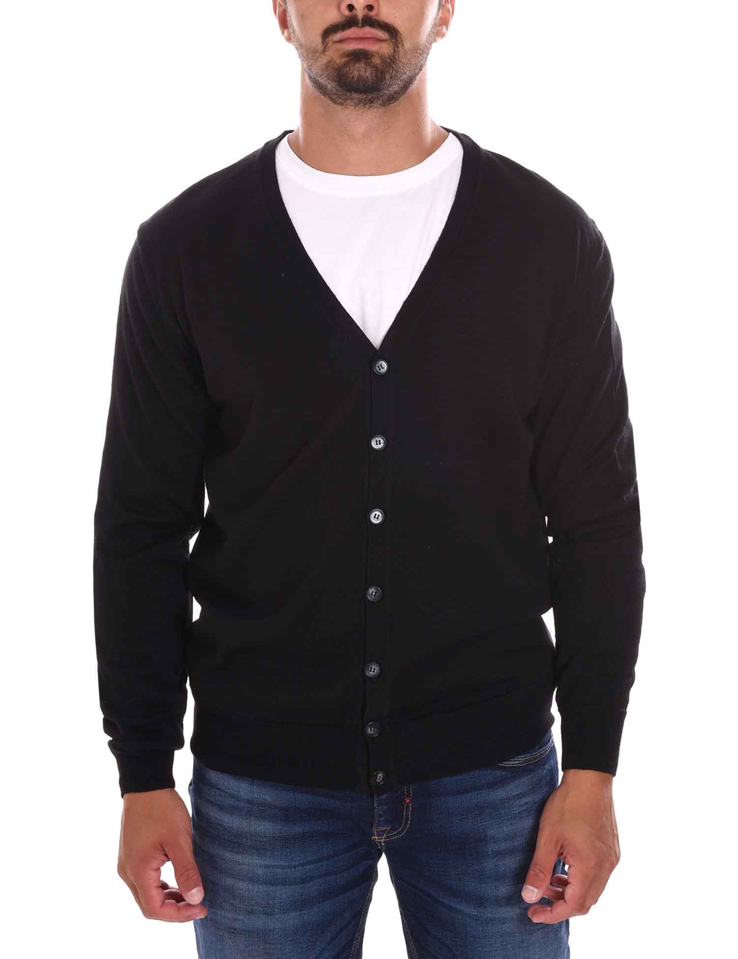 Cardigan Nero Borgoni Milano