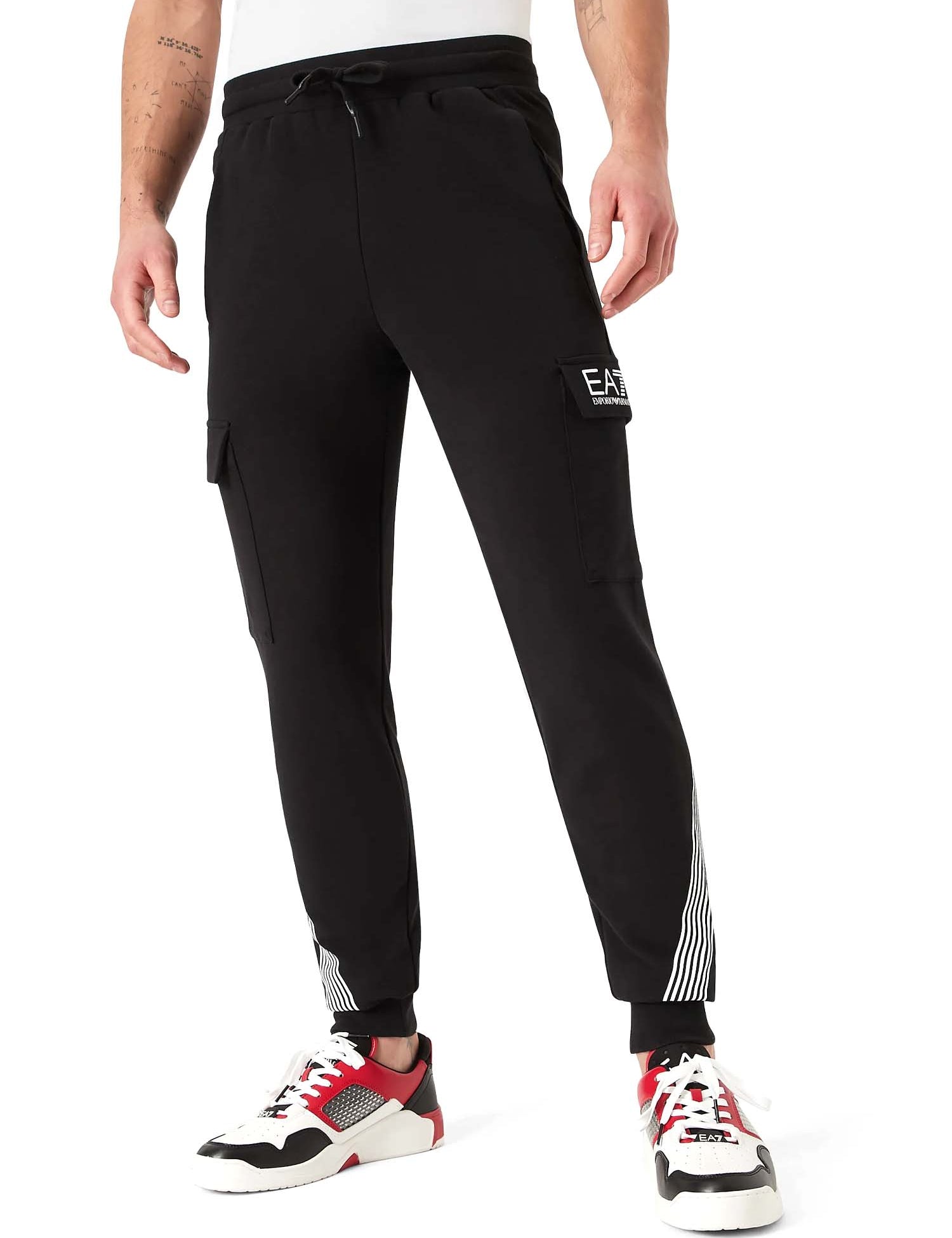 Pantaloni sportivi Nero Ea7 Emporio Armani