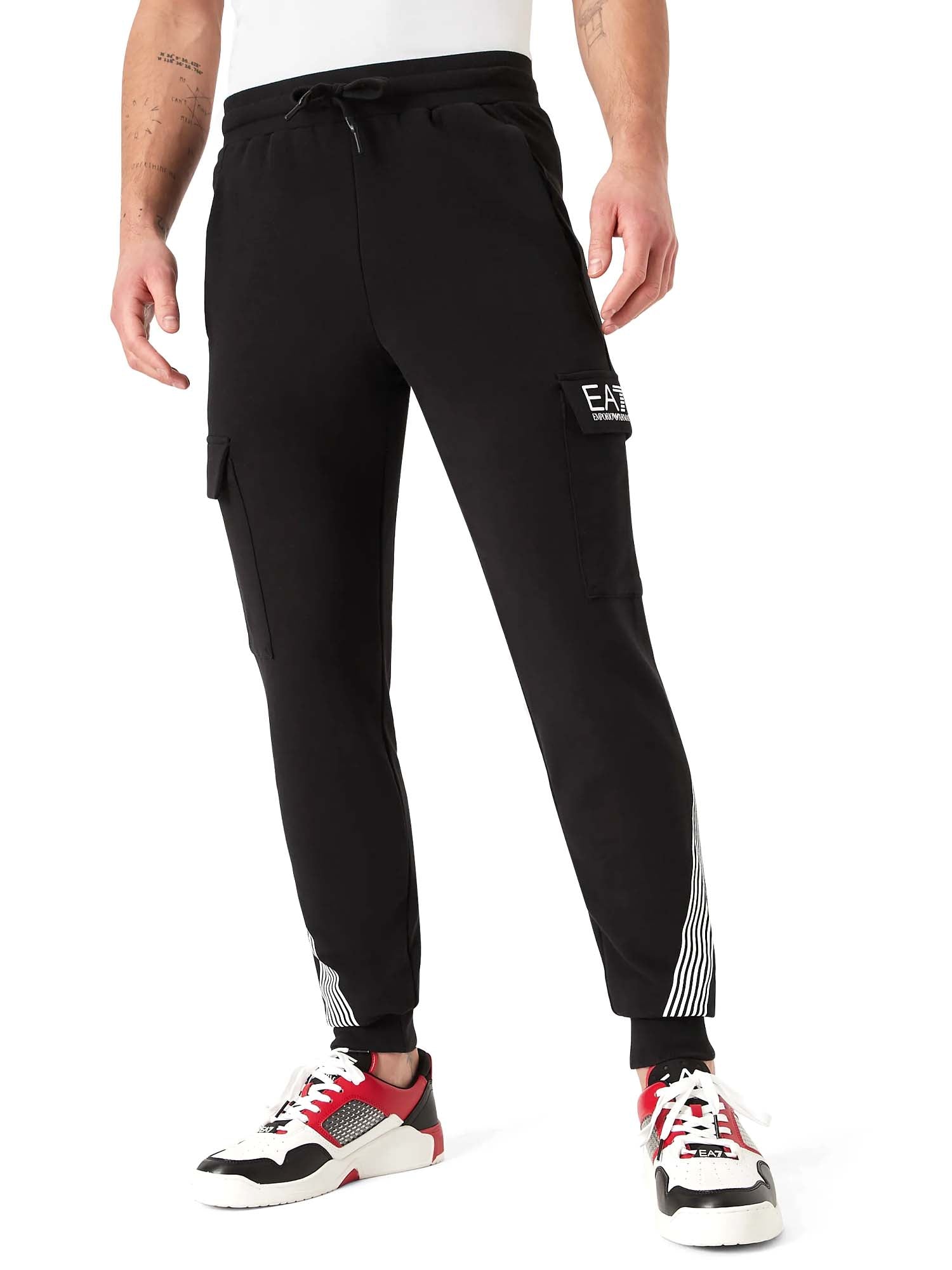 Pantaloni sportivi Nero Ea7 Emporio Armani